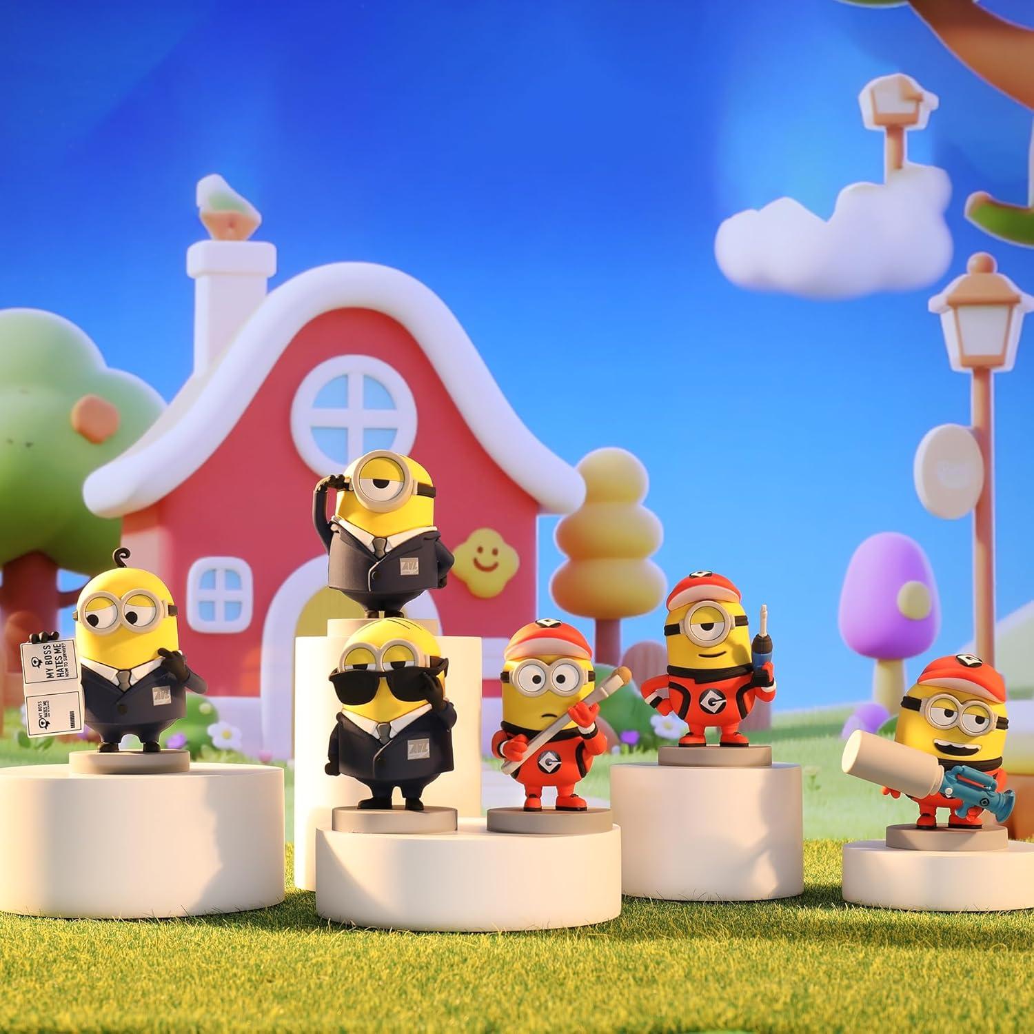 Figuras de Juguete Minions YOLOPARK Carl en Ropa de Trabajo 7.6 cm