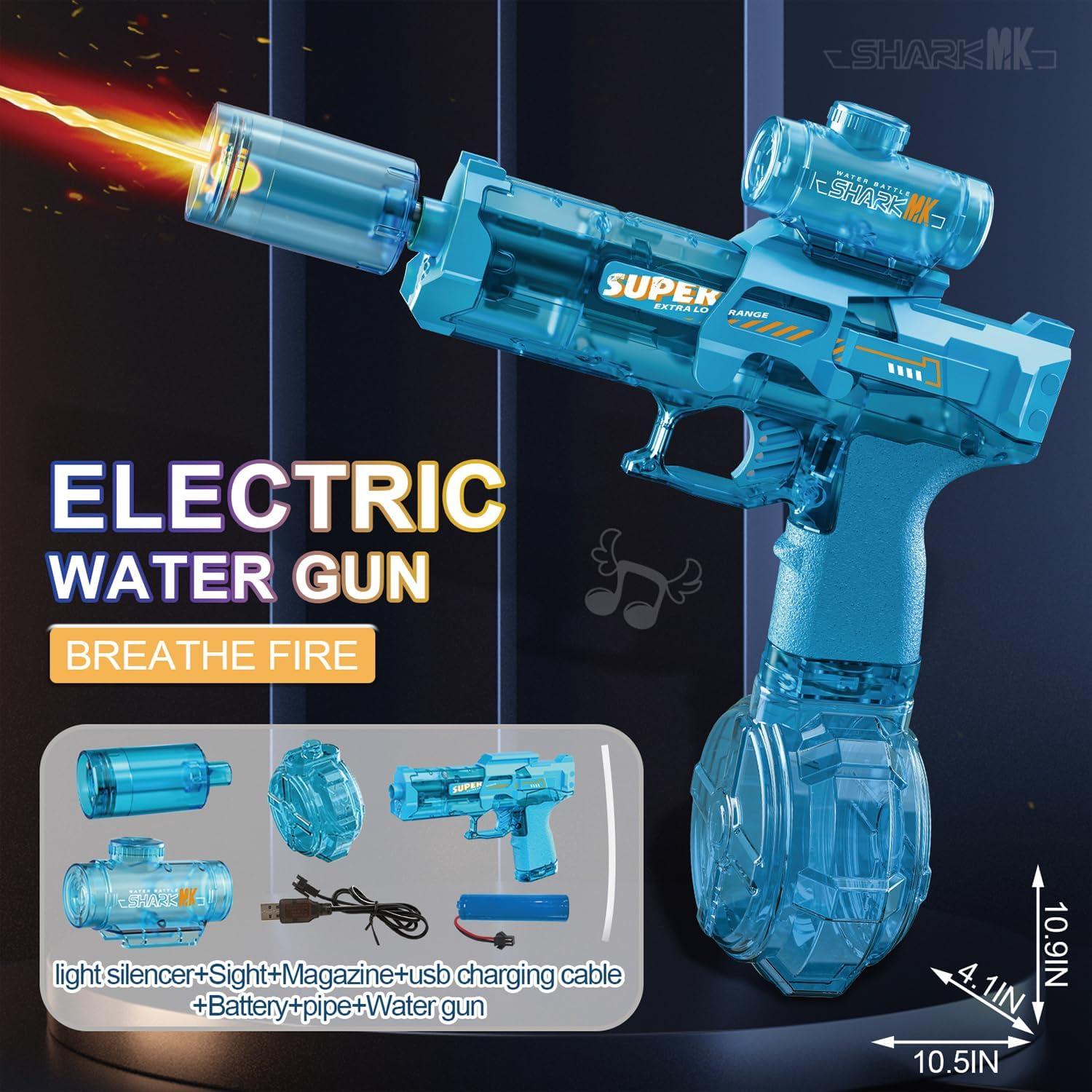 Pistola de Agua Eléctrica ELPSCGROO Azul Recargable 320g