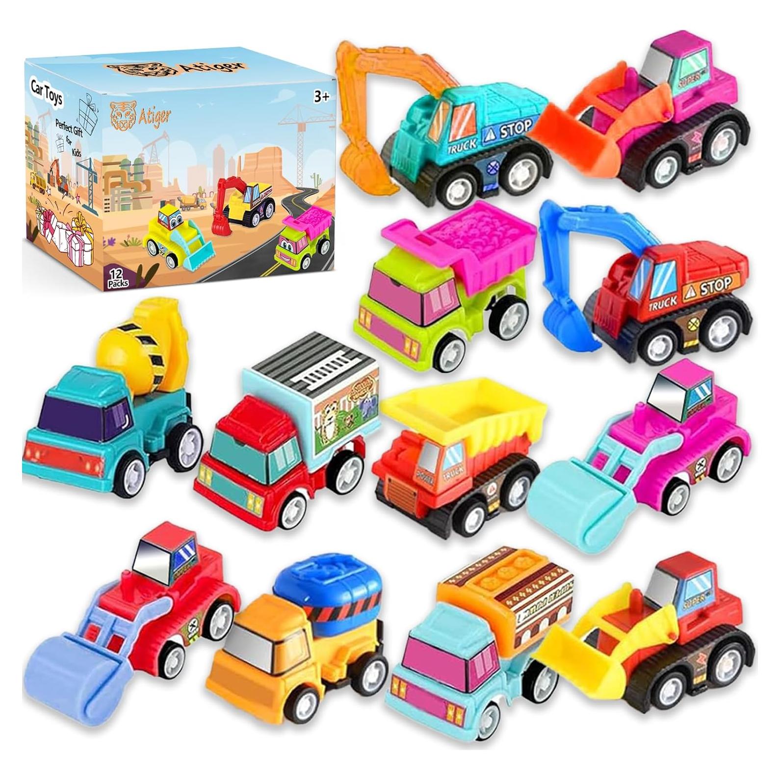 Set de 12 Coches de Retroceso Atiger para Niños 3+