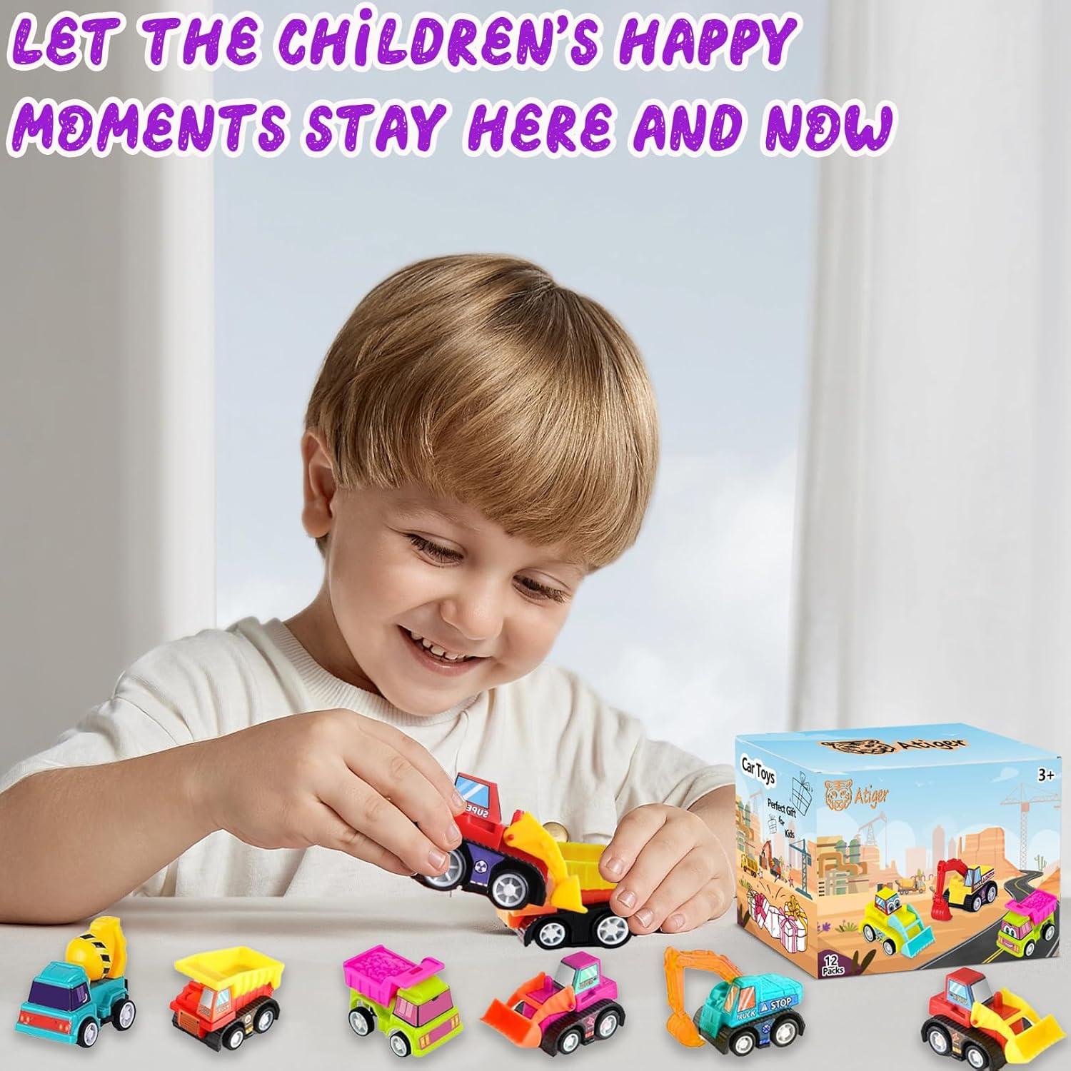 Set de 12 Coches de Retroceso Atiger para Niños 3+