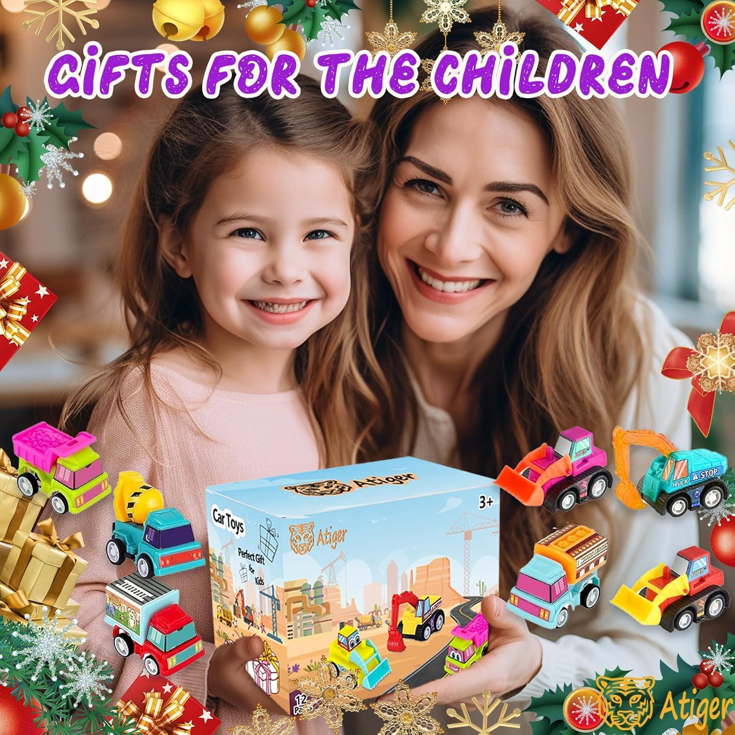 Set de 12 Coches de Retroceso Atiger para Niños 3+