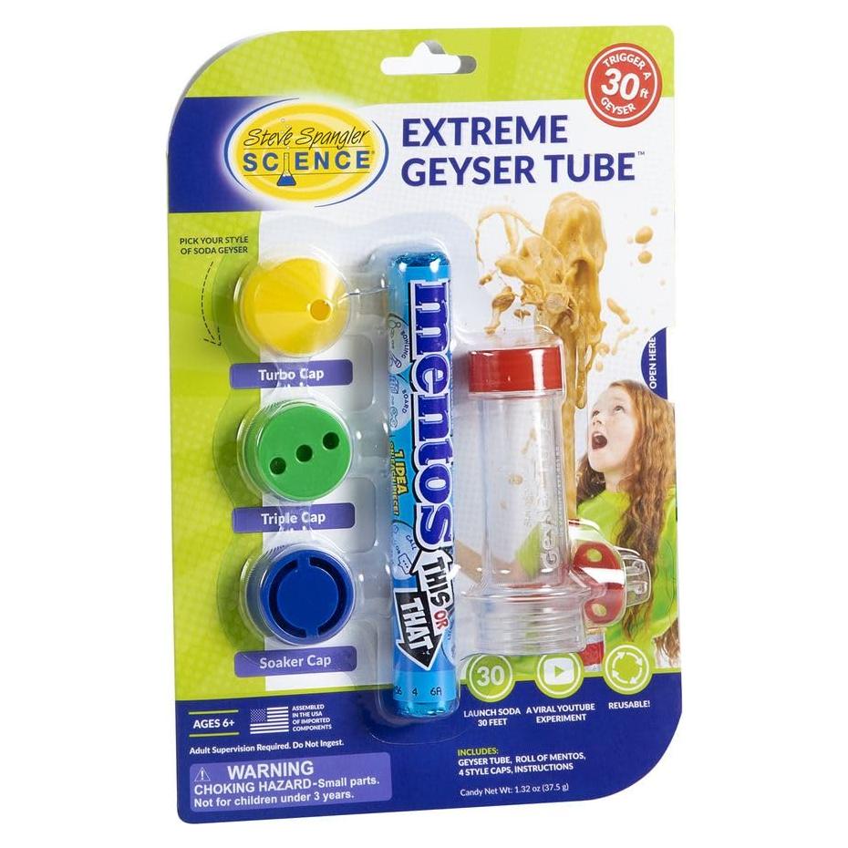 Kit de Ciencia Steve Spangler Geyser Tube - Experimento Mentos y Soda