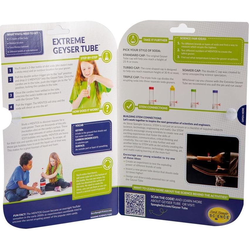 Kit de Ciencia Steve Spangler Geyser Tube - Experimento Mentos y Soda
