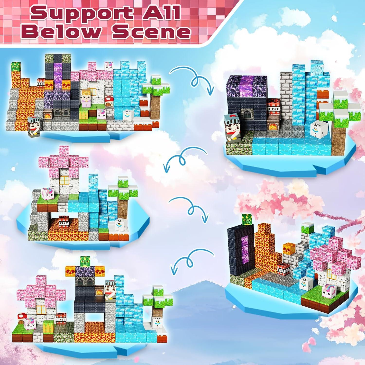 Bloques Magnéticos 150PCS Magnetopia Castillo Glaciar