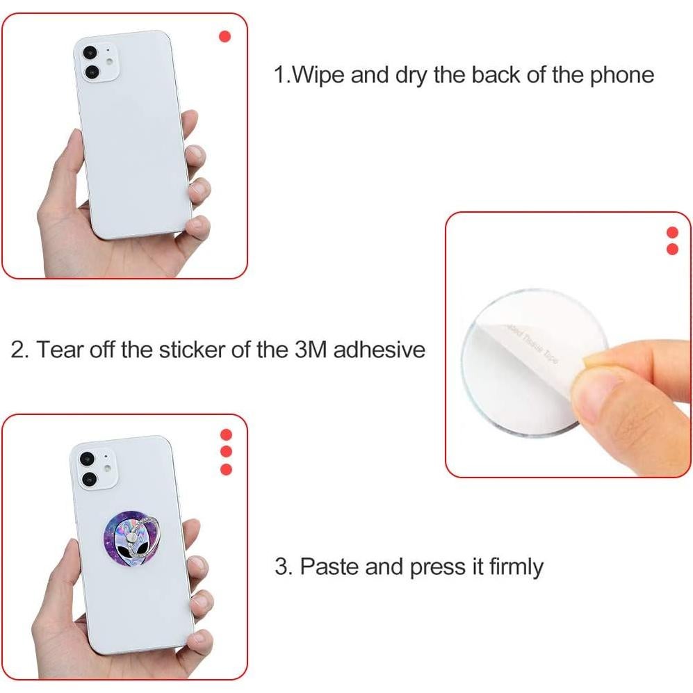 Soporte de Anillo Bonoma Alienígenas, Paquete de 3, 360°