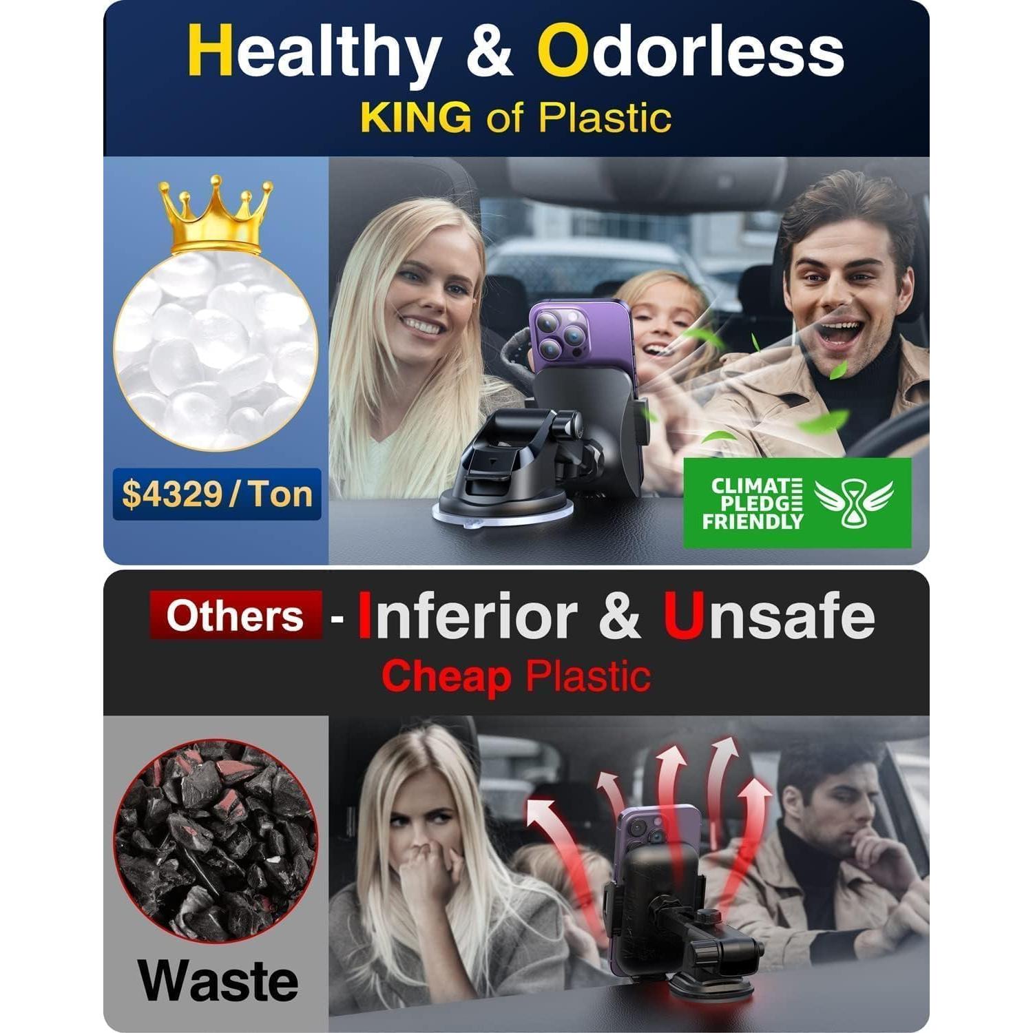 Soporte para Teléfono de Auto VANMASS 2025 Grado Militar Negro