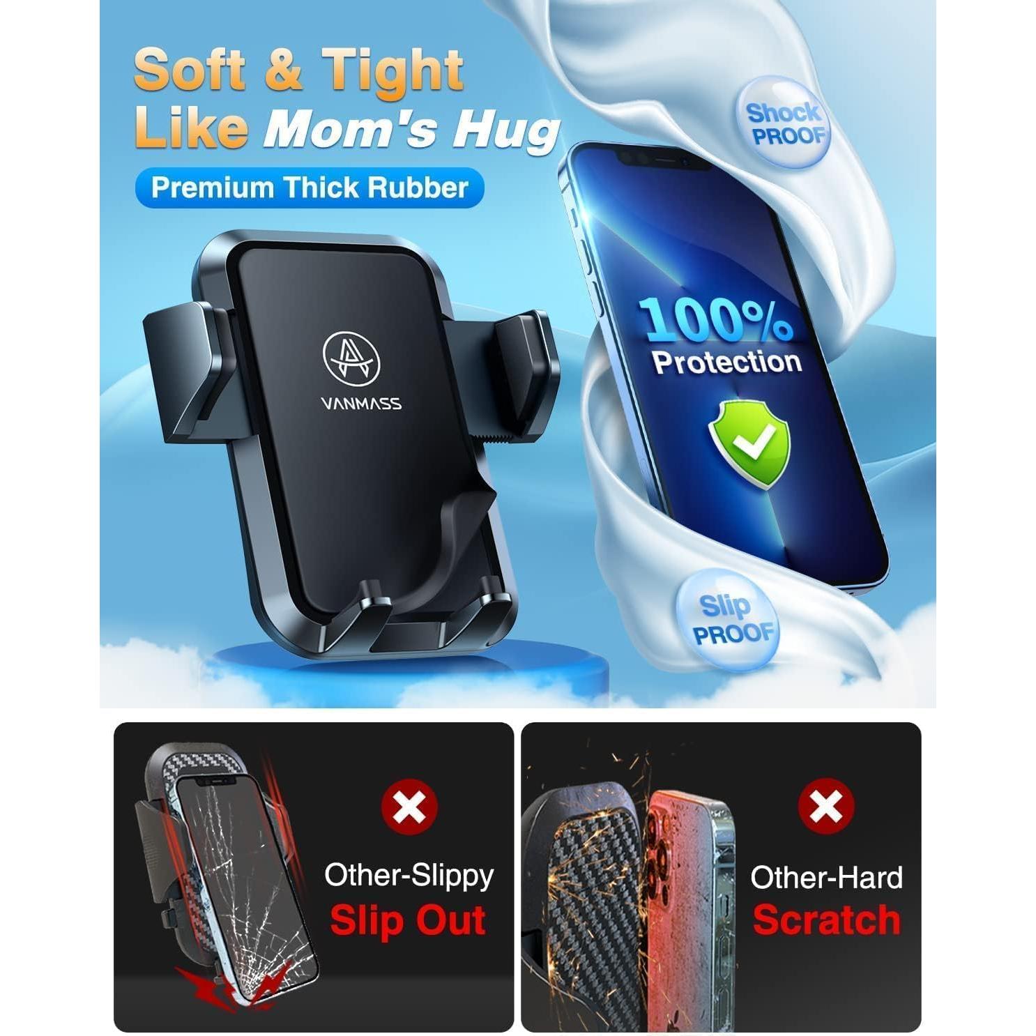 Soporte para Teléfono de Auto VANMASS 2025 Grado Militar Negro