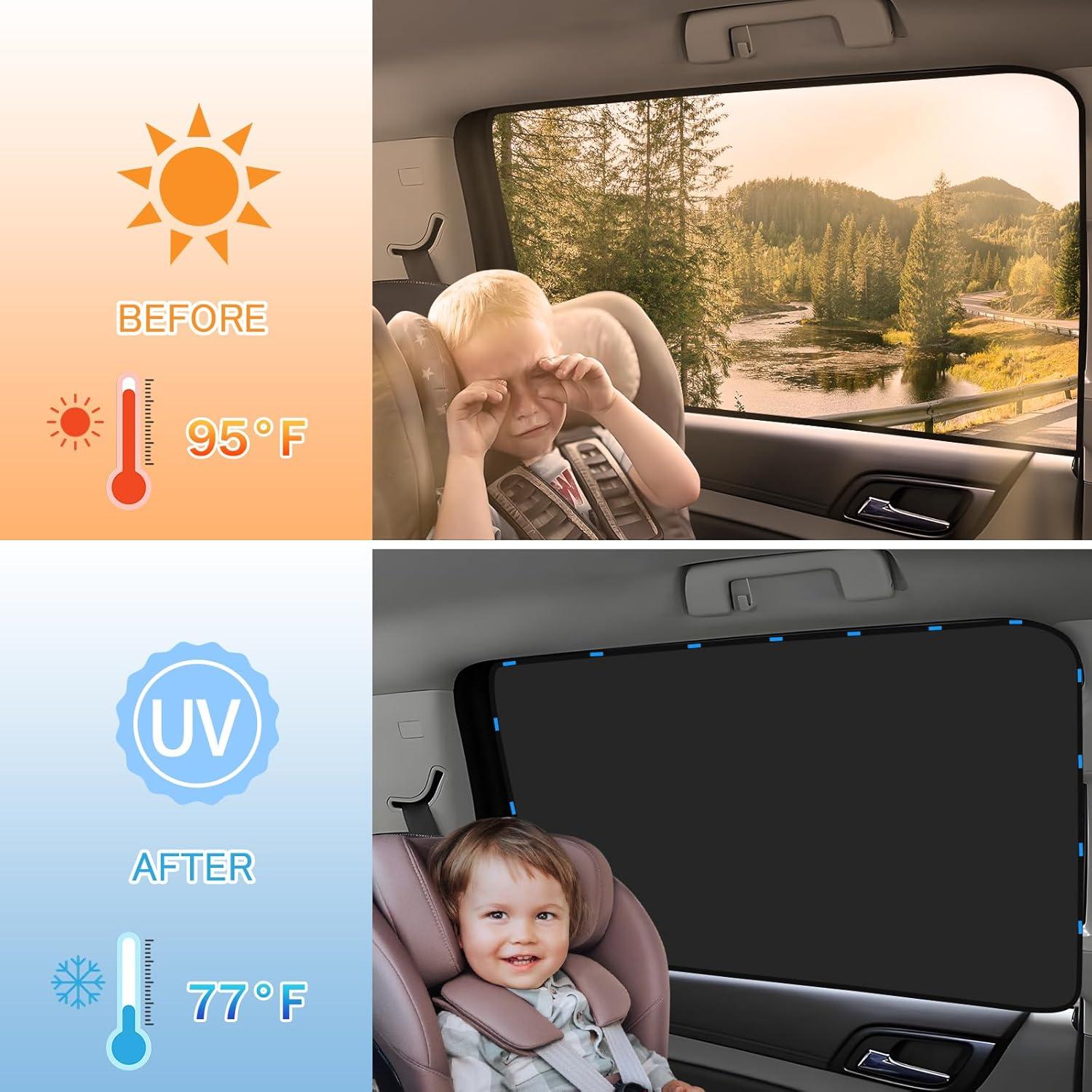 Cortinas de Ventana para Auto ZATOOTO 4 Pack Plata Brillante