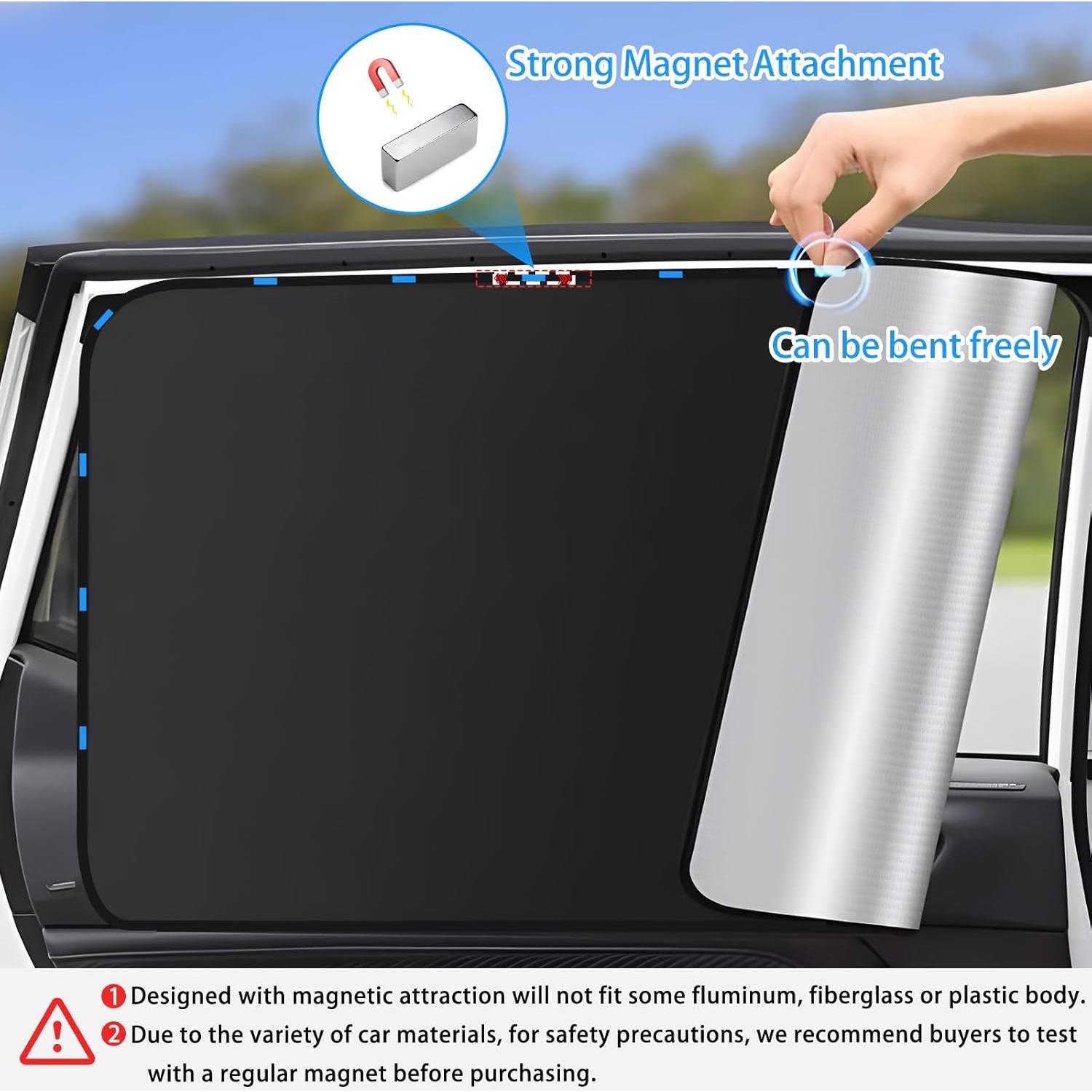 Cortinas de Ventana para Auto ZATOOTO 4 Pack Plata Brillante