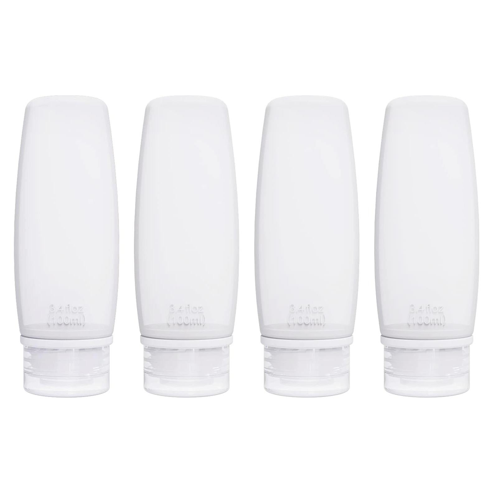 Set de 4 Botellas de Silicona para Viaje 100ml Craftend TSA
