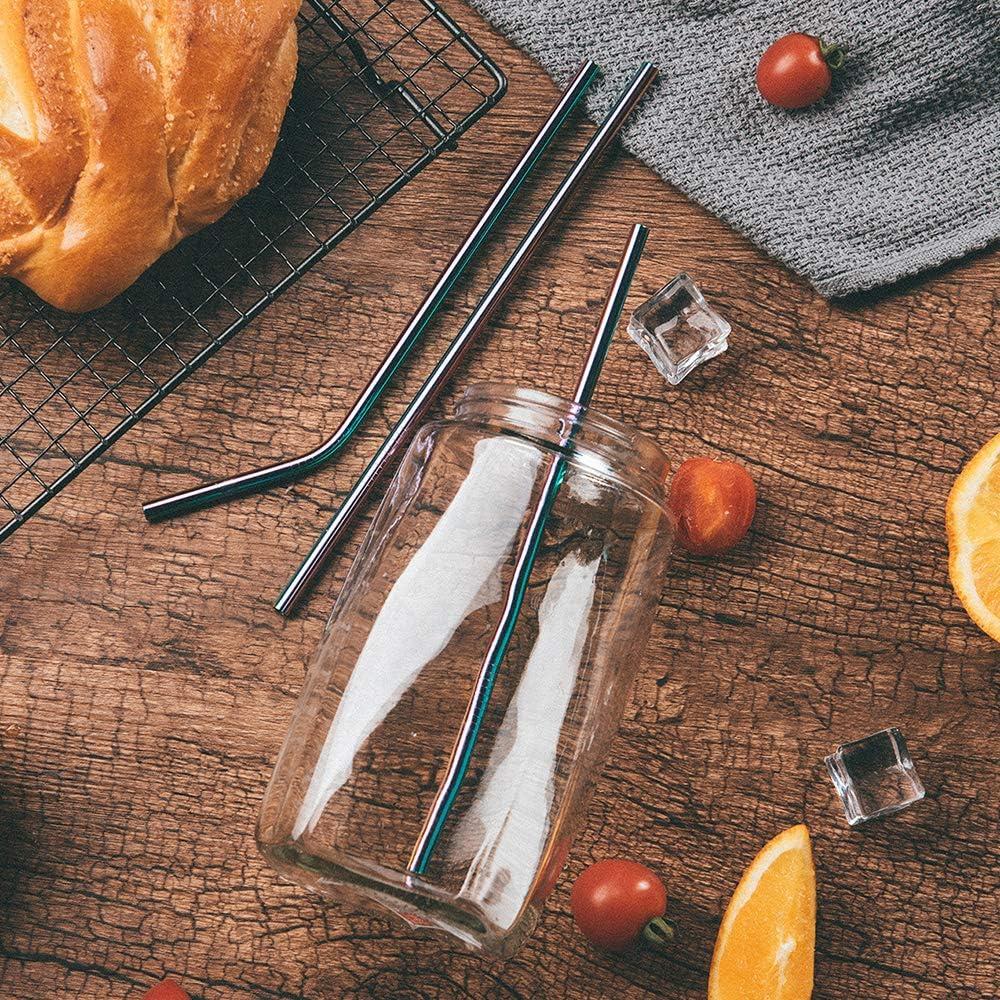 Pajitas Reutilizables VEHHE Acero Inoxidable 21.6 y 26.7 cm