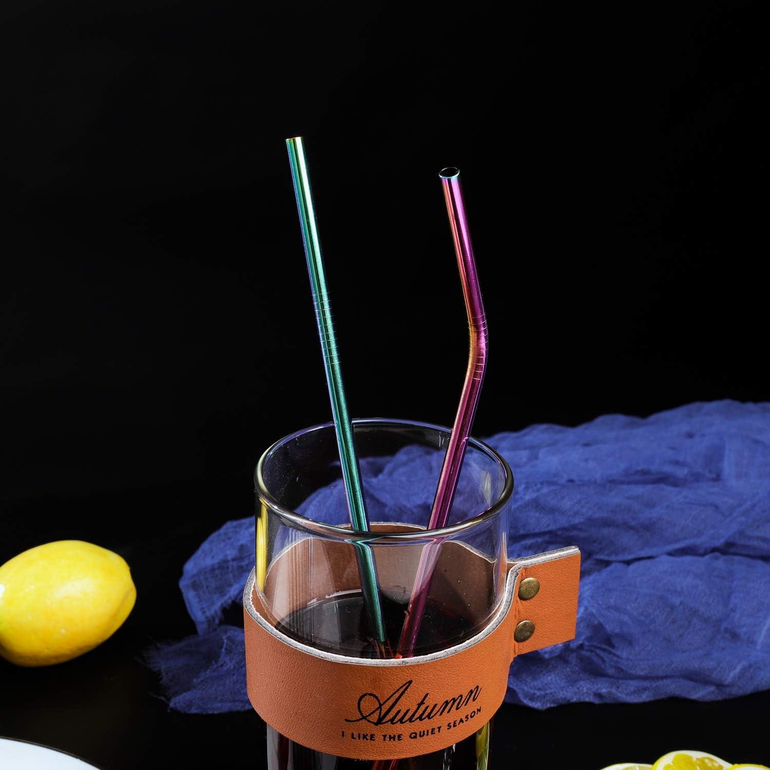 Pajitas Reutilizables VEHHE Acero Inoxidable 21.6 y 26.7 cm