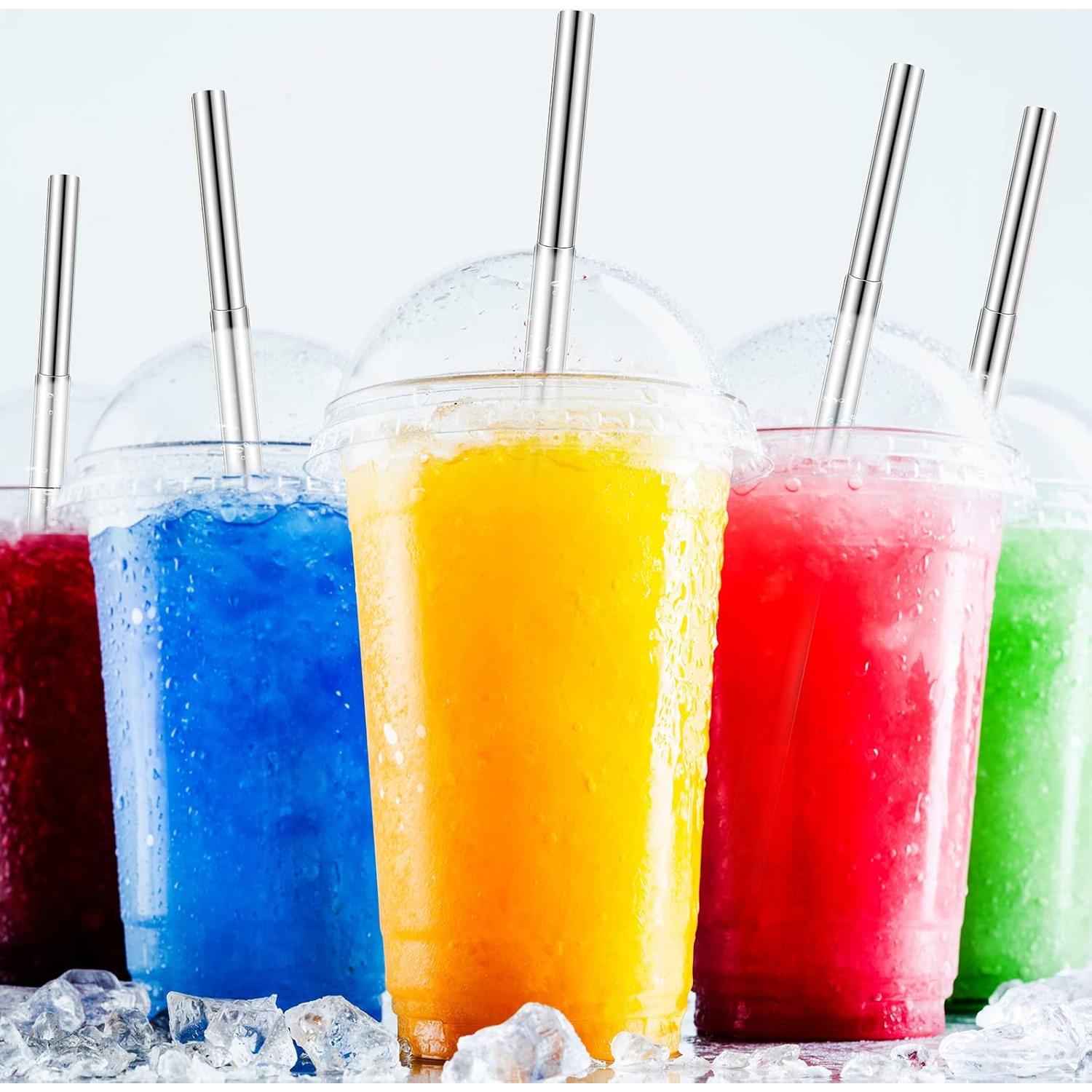 Popotes Reutilizables Zubebe 8 Pcs Acero Inoxidable Plegables