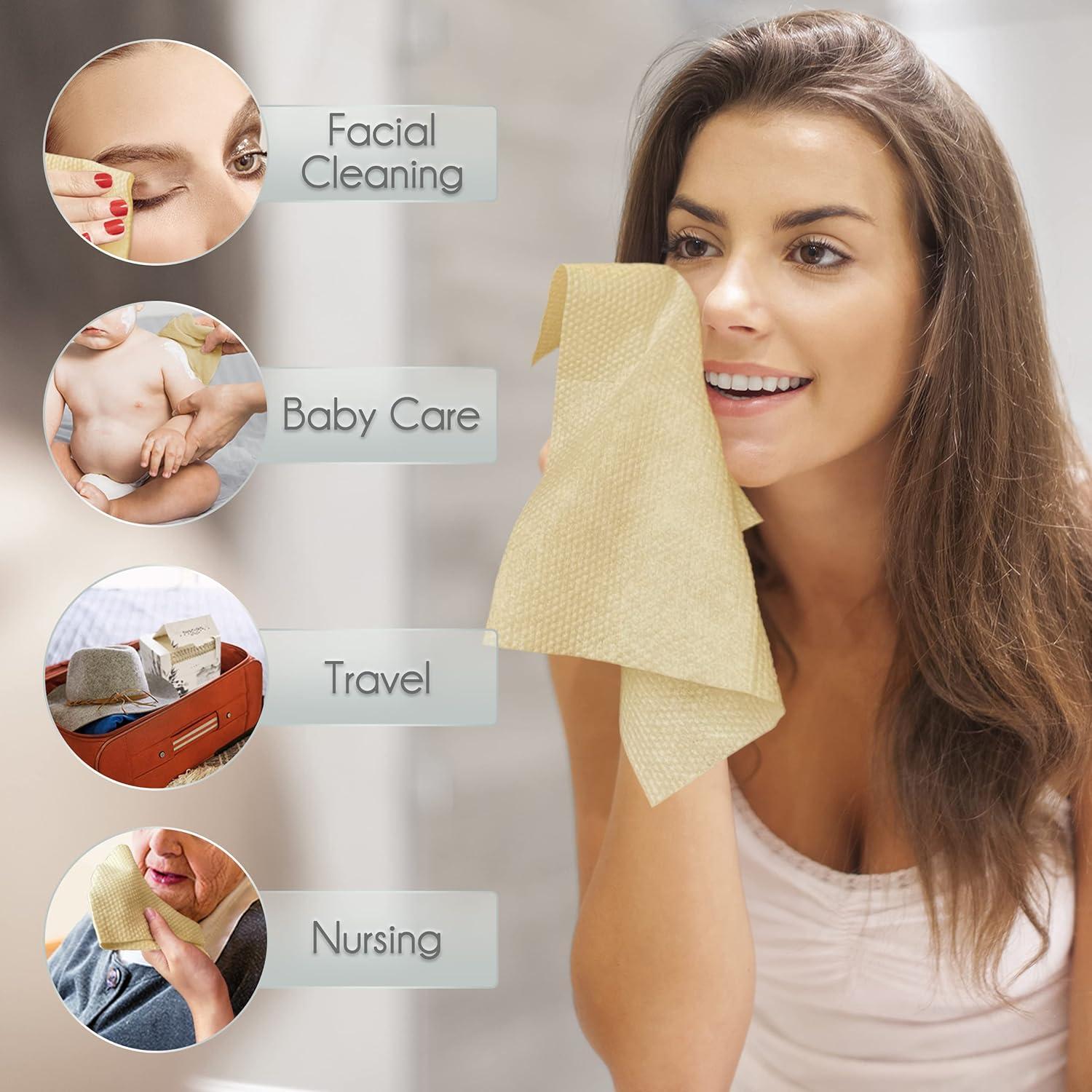 Toallas Faciales Desechables WOWOTEX 60 Piezas 30x25cm