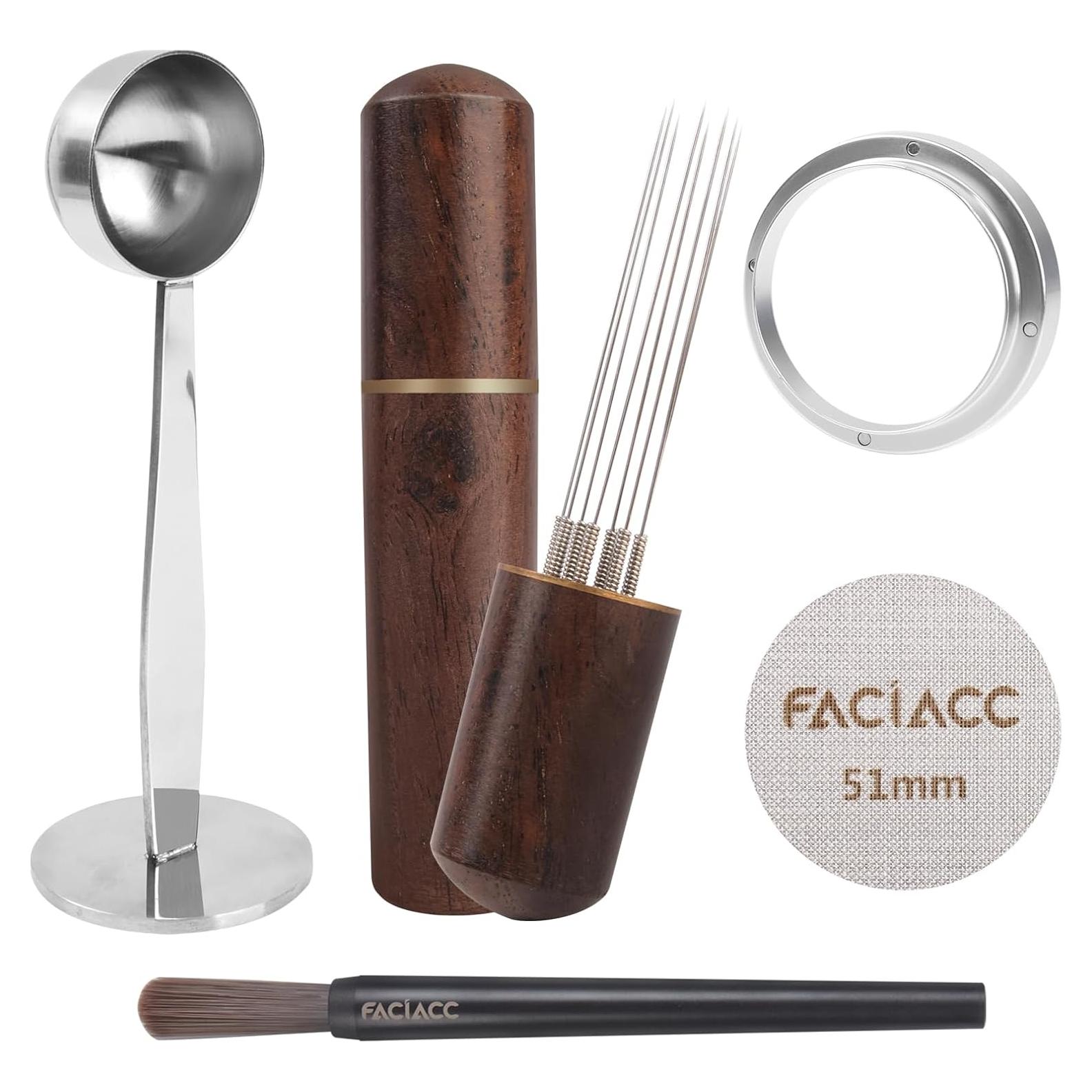 Kit de Accesorios para Espresso FACIACC 51mm - WDT, Embudo, Pantalla