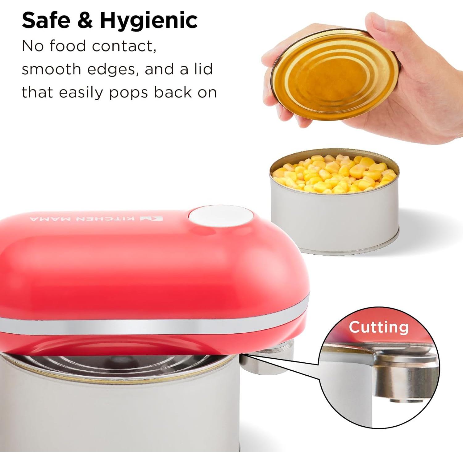 Abrelatas Eléctrico Kitchen Mama Mini Plus Rojo USB-C