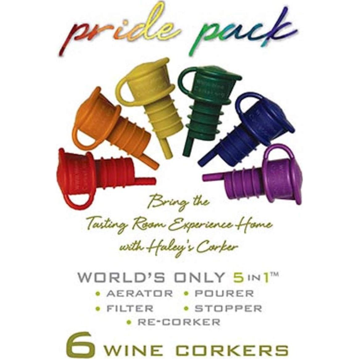 Aerador de Vino 5-en-1 Haley's Corker - Paquete de 6