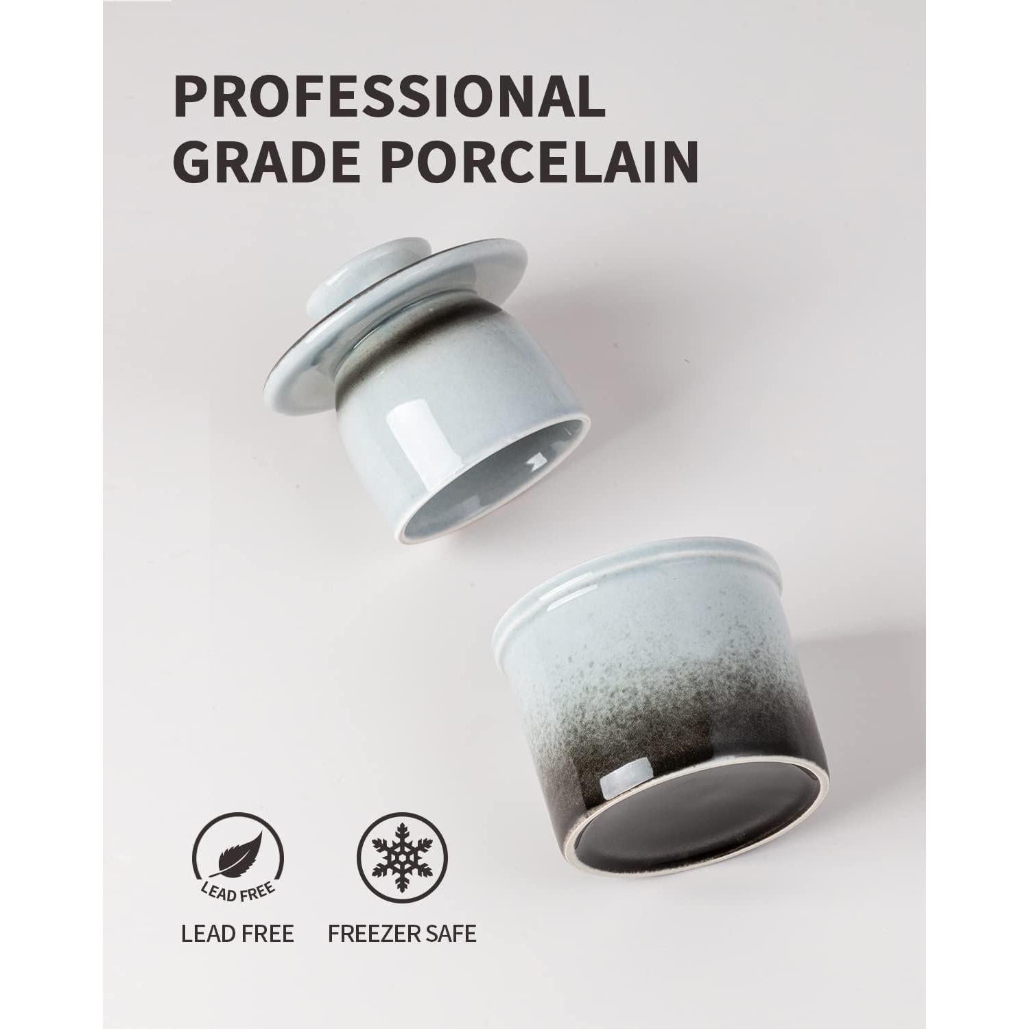 Crock de Mantequilla XELA Cerámica Gris Gradiente 170g