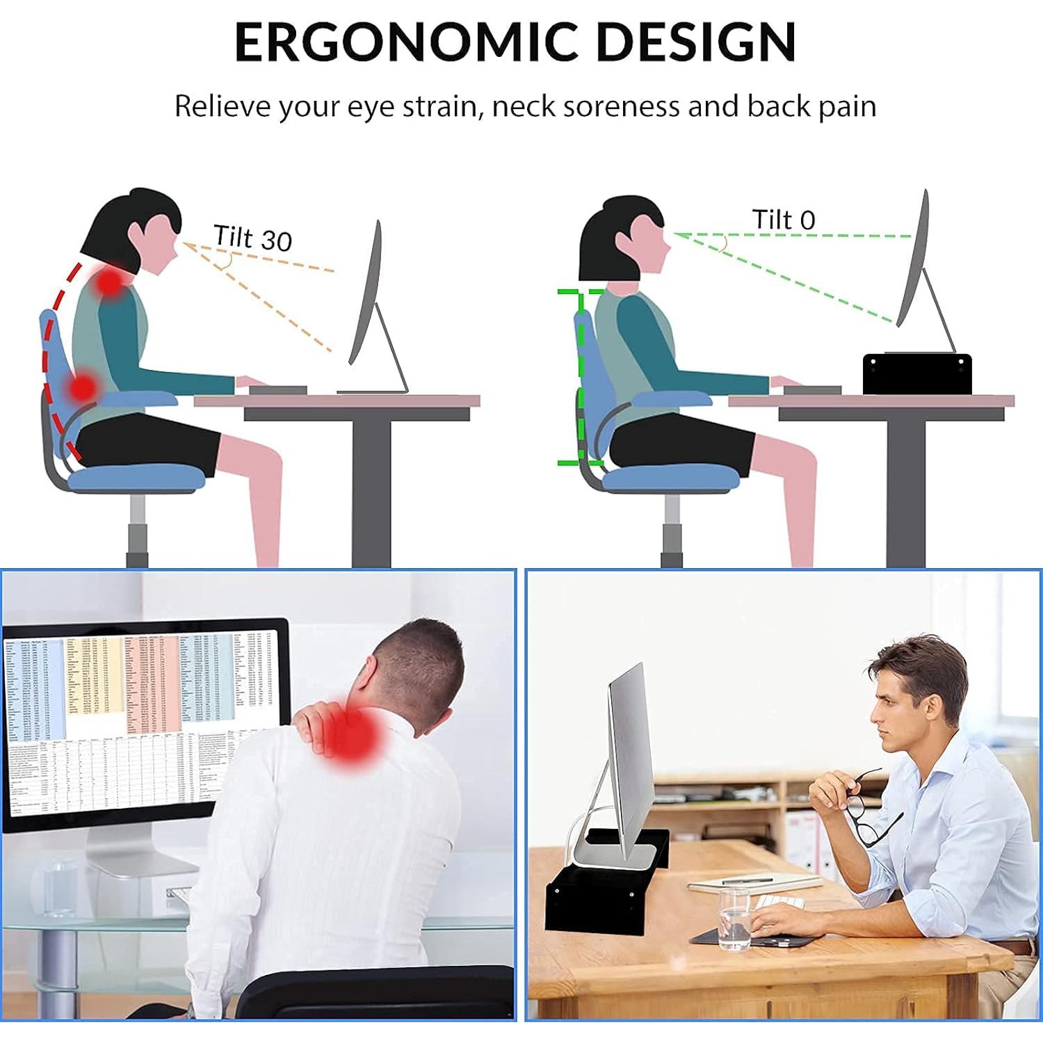 Soporte para Monitor de Madera KINLINK, Elevador Ajustable 2 Niveles