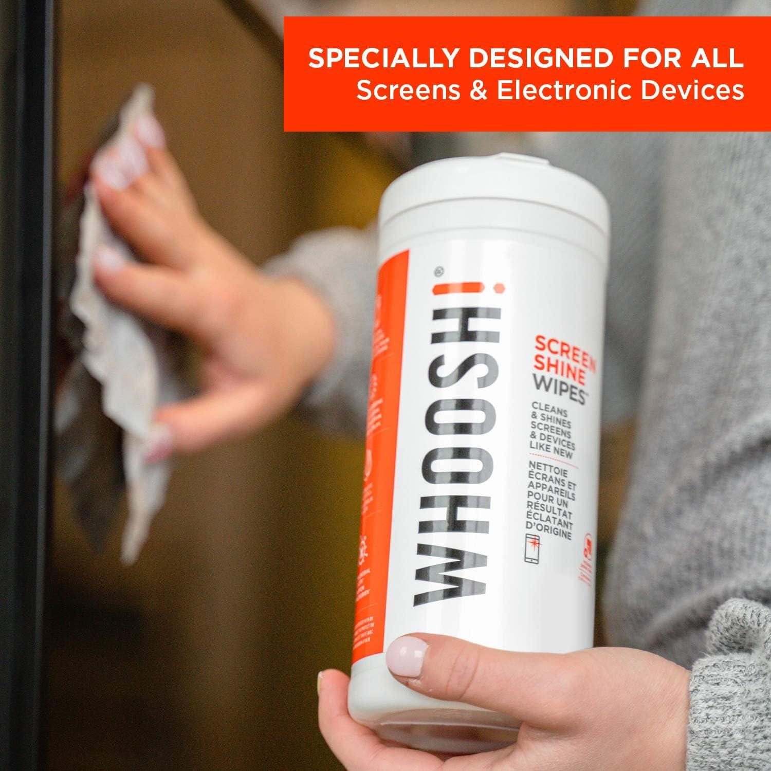 Toallitas Limpiadoras WHOOSH! Brillo de Pantalla 90 Unidades