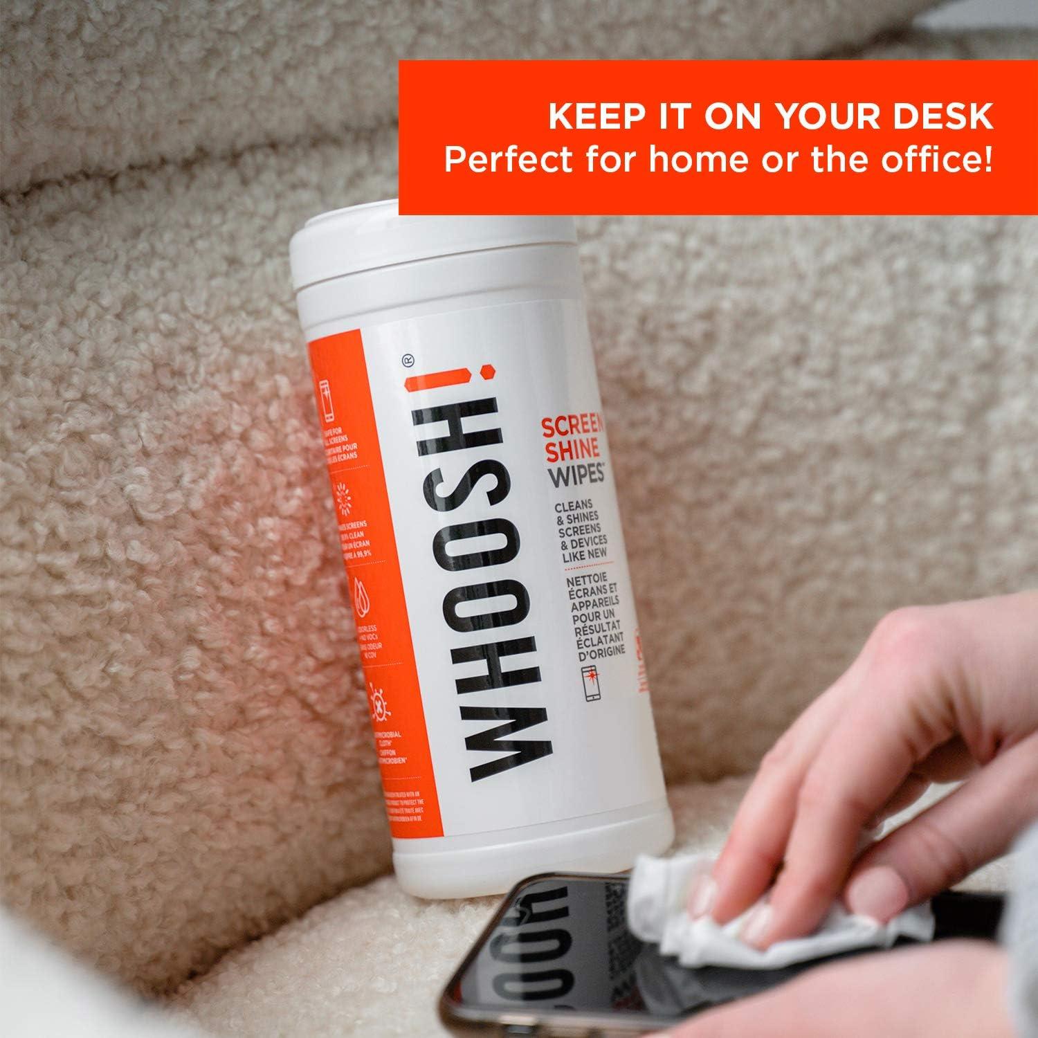 Toallitas Limpiadoras WHOOSH! Brillo de Pantalla 90 Unidades