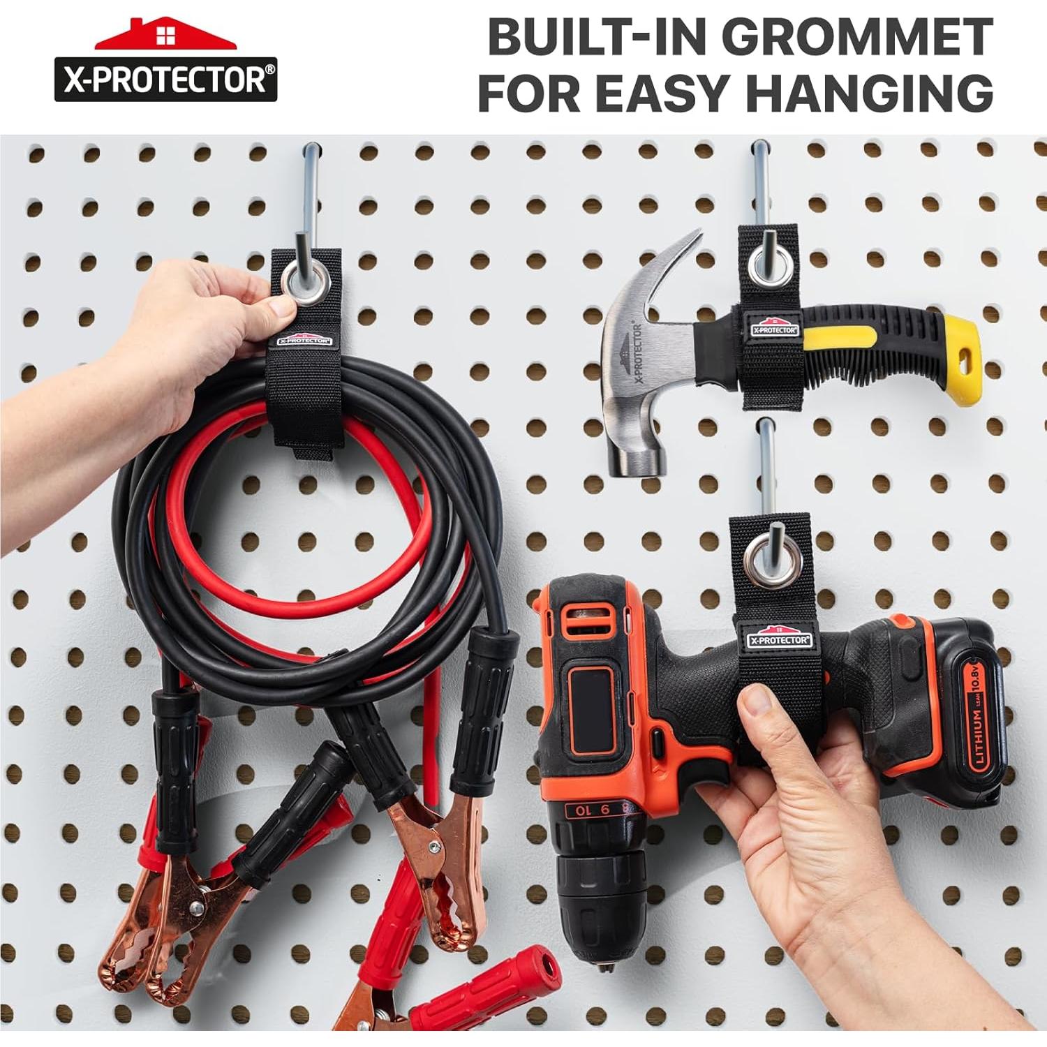 Correas de Almacenamiento X-Protector - Paquete de 3 - Soporte de Cable para Garaje