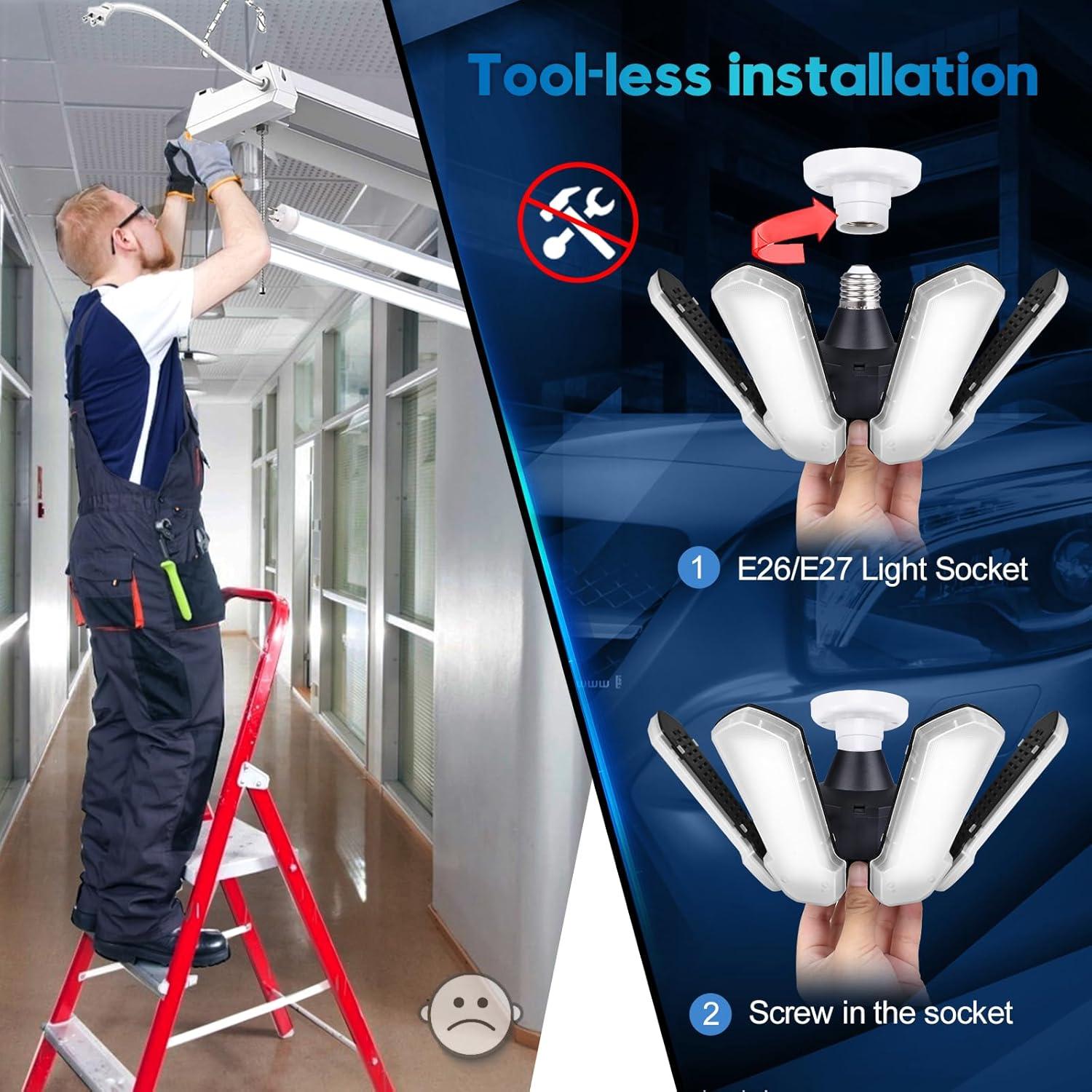 Luz de Techo LED Tanbaby 150W Deformable 15000LM E26/E27