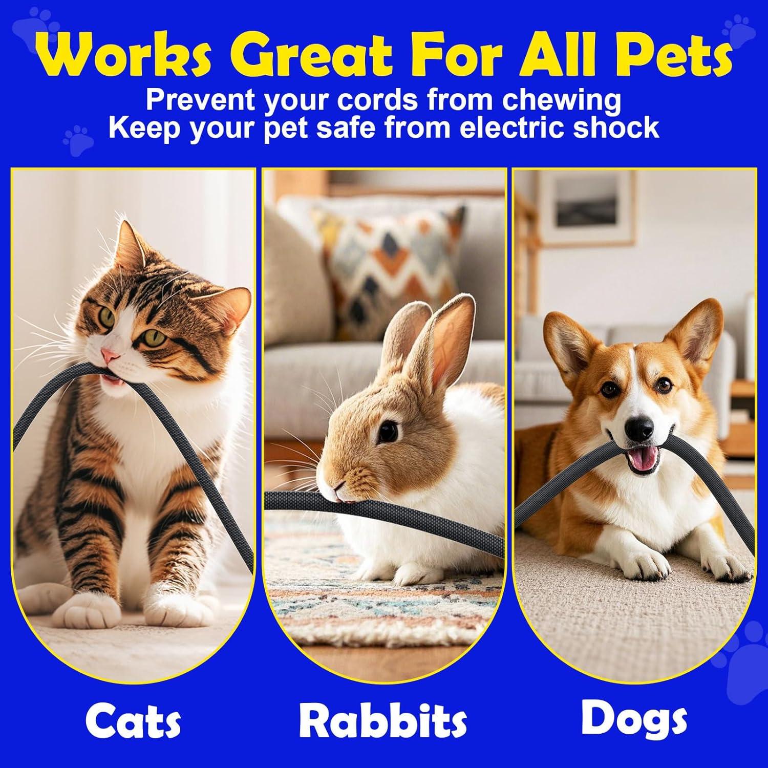 Protector de Cables para Mascotas UOMTFAI 1.27cm x 3.05m Negro