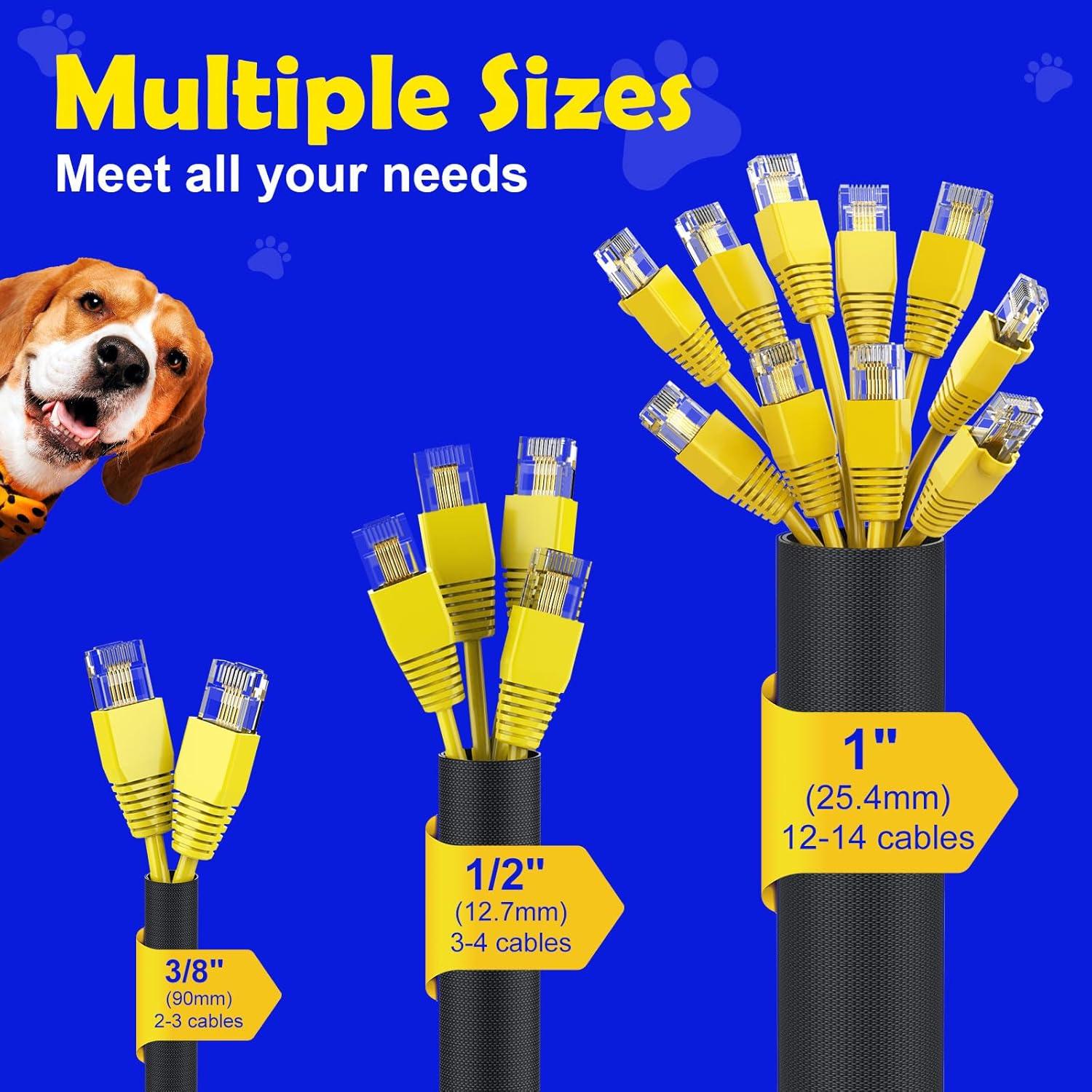 Protector de Cables para Mascotas UOMTFAI 1.27cm x 3.05m Negro