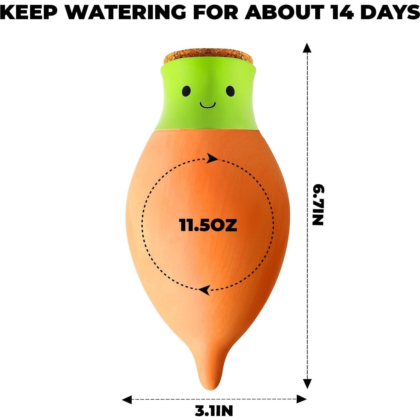 Ollas de Riego Autorriego Terracota KGCCIZI 2 Pcs 0.33L