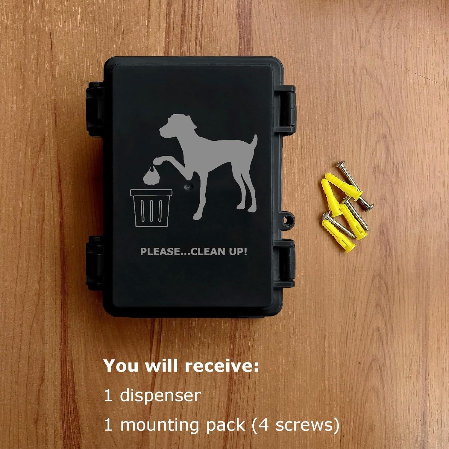 Dispensador de bolsas para excremento de perro Onybte negro impermeable