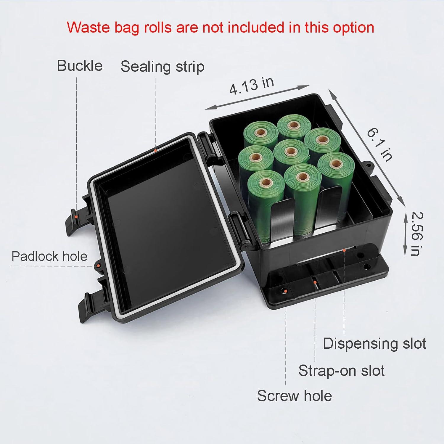 Dispensador de bolsas para excremento de perro Onybte negro impermeable