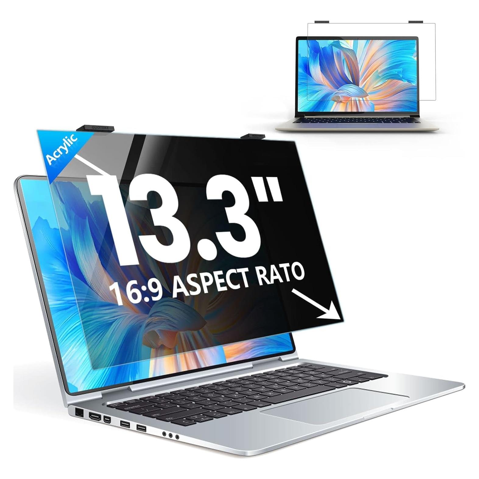 Filtro de Privacidad GUDTEKE 13.3" Anti-reflejo HD 9H