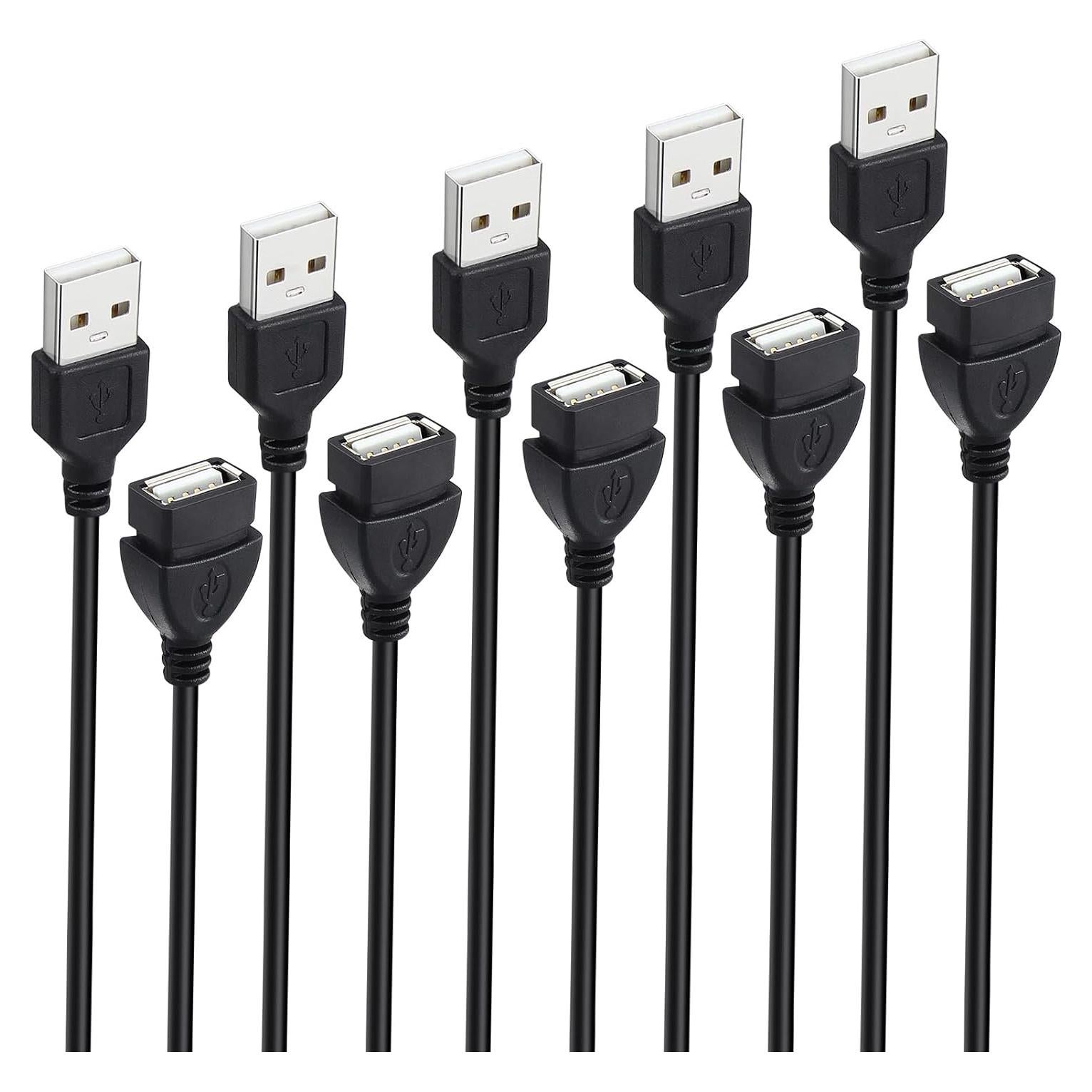 Cable Extensión USB 2.0 SMAYS 0.49 m Macho a Hembra 5-Pack