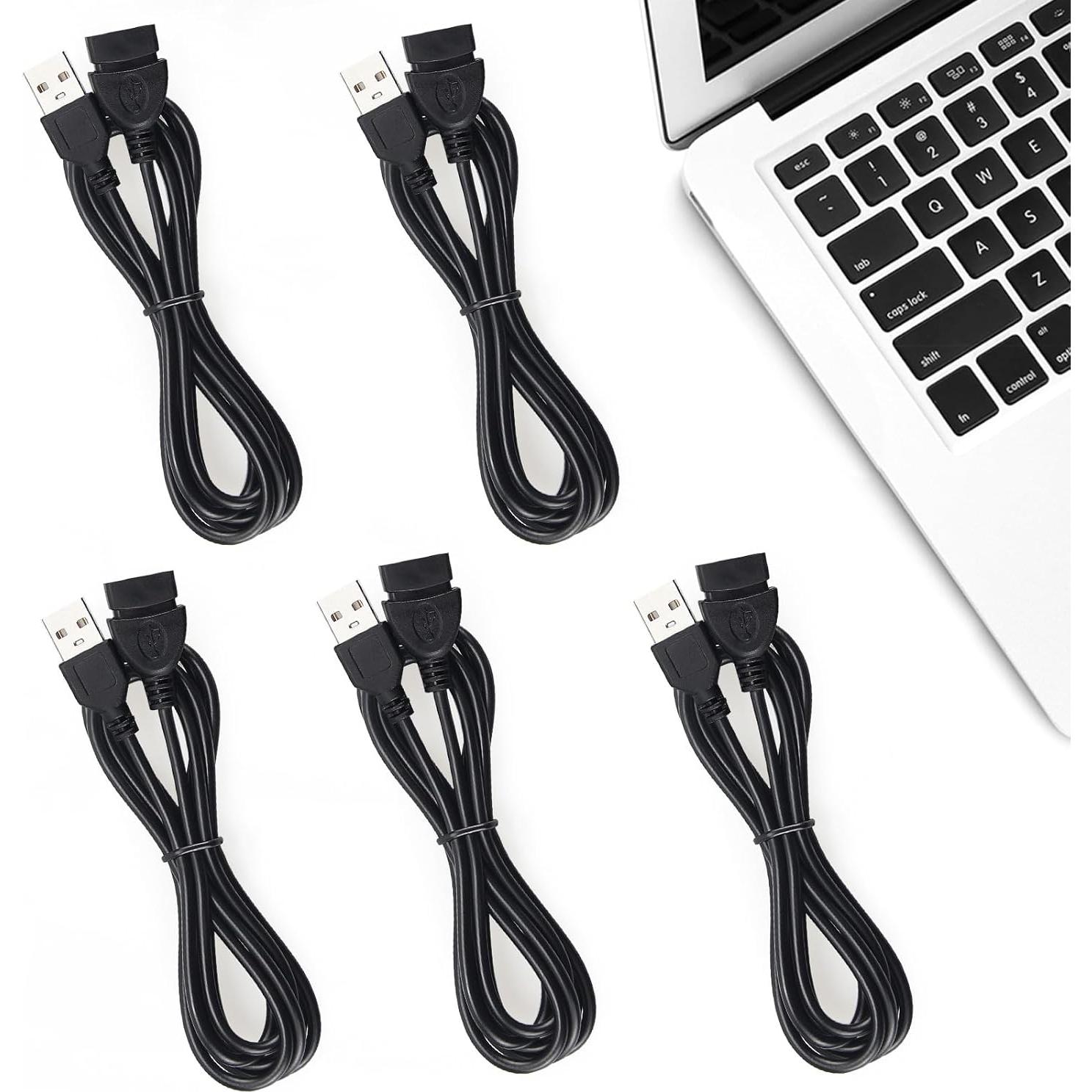 Cable Extensión USB 2.0 SMAYS 0.49 m Macho a Hembra 5-Pack
