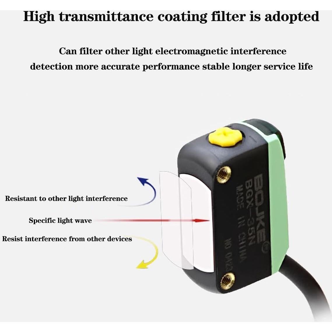 Sensor fotoeléctrico NPN BOJKEON BGX-35N 30-400MM