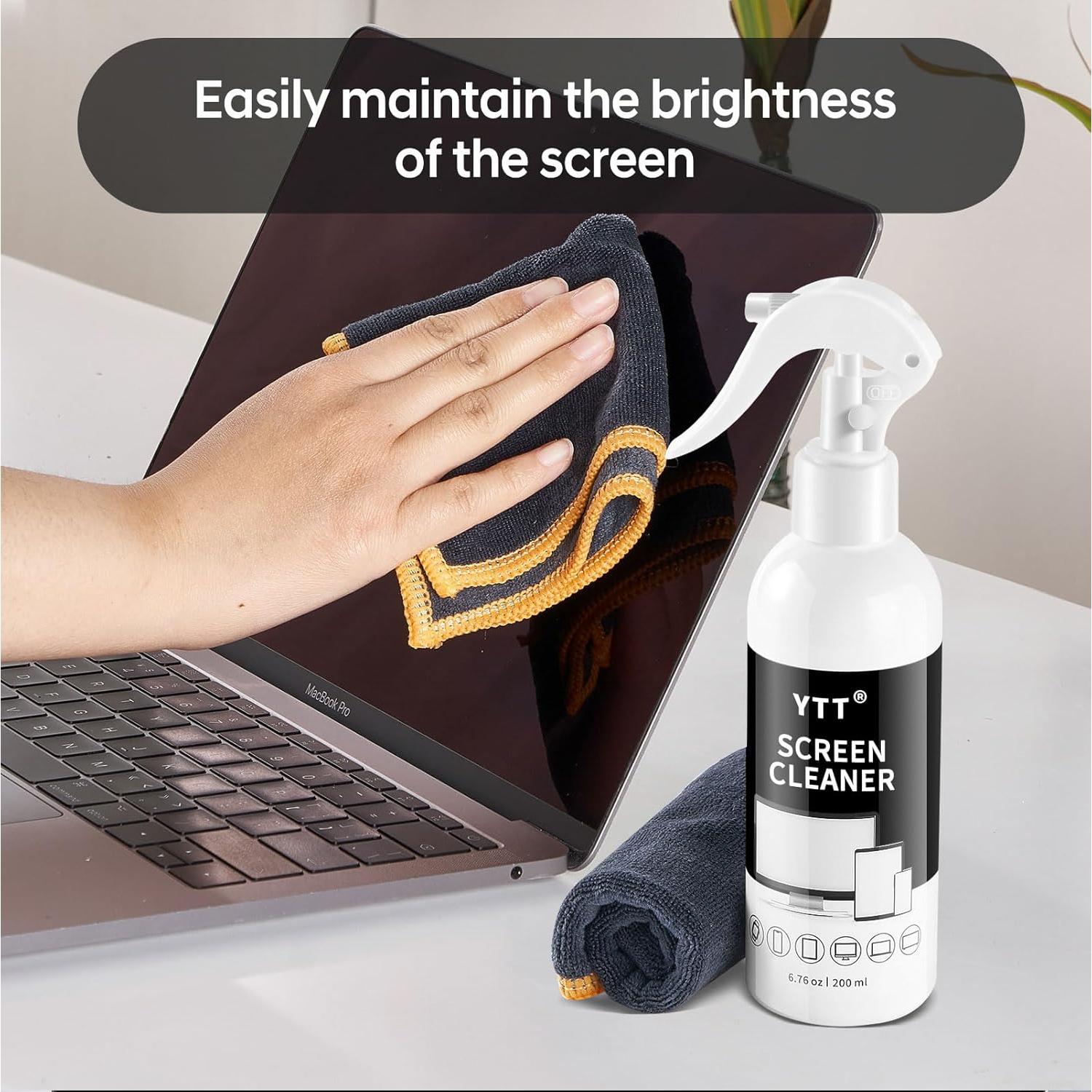 Limpiador de Pantallas YTT 370ml + Paño Microfibra - Kit