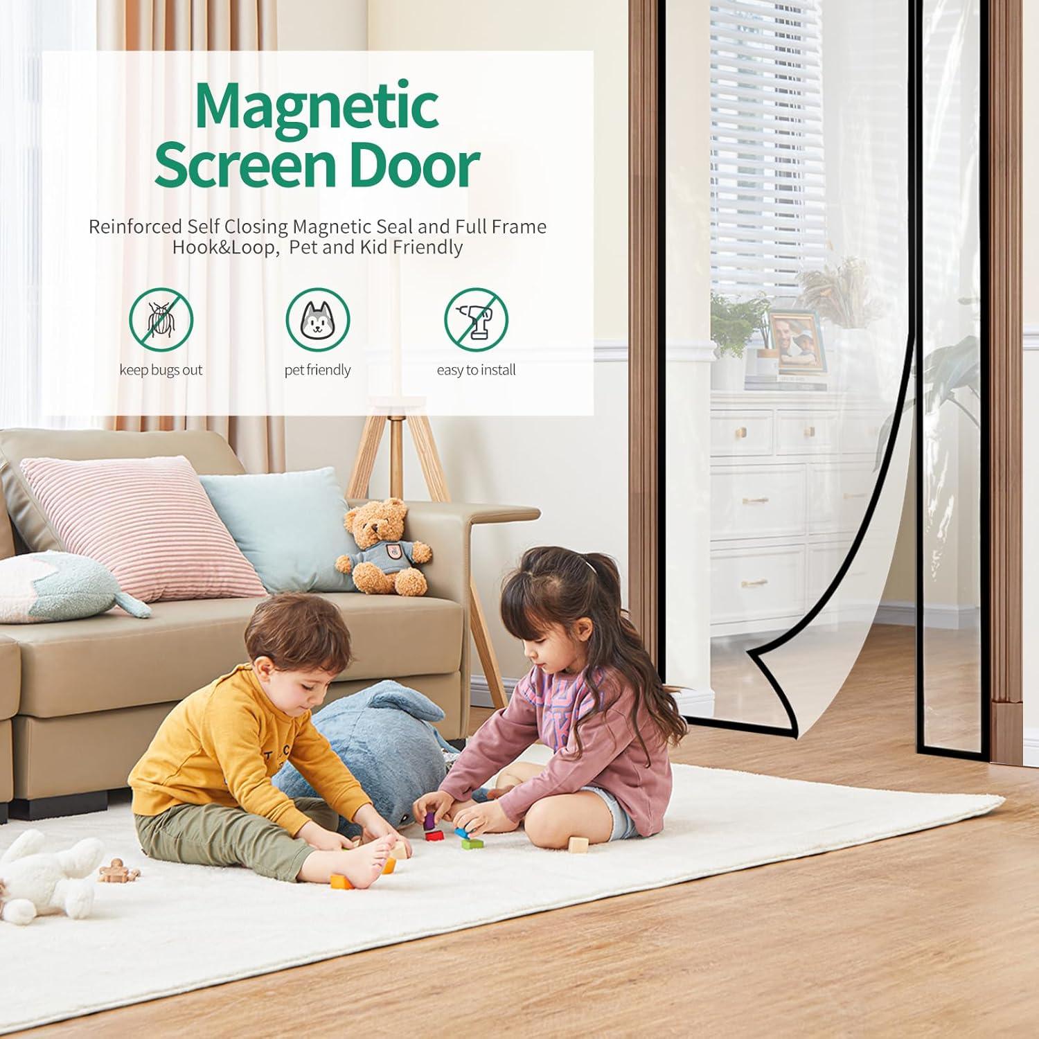 Cortina de Puerta Aislante Sunmoxia 34x80cm Transparente