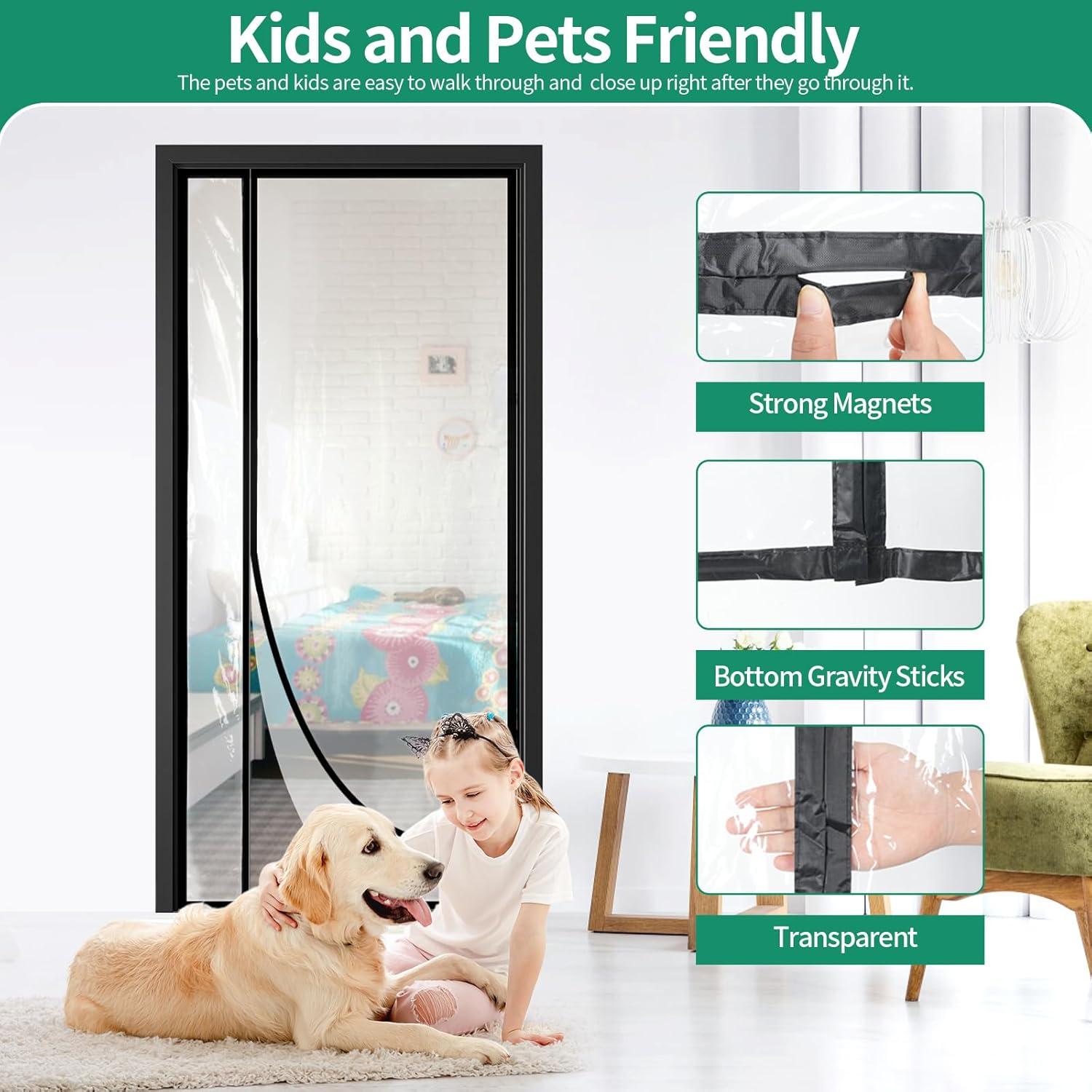 Cortina de Puerta Aislante Sunmoxia 34x80cm Transparente