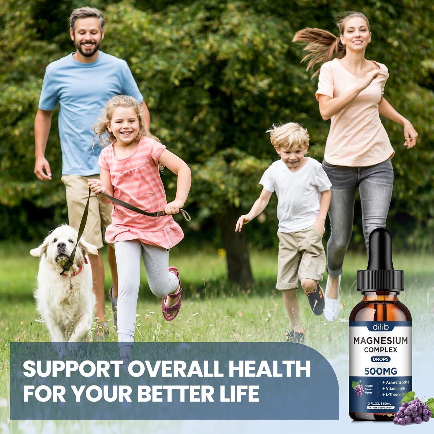 Gotas de Glicinato de Magnesio Dilib 500mg Sabor Uva 59ml