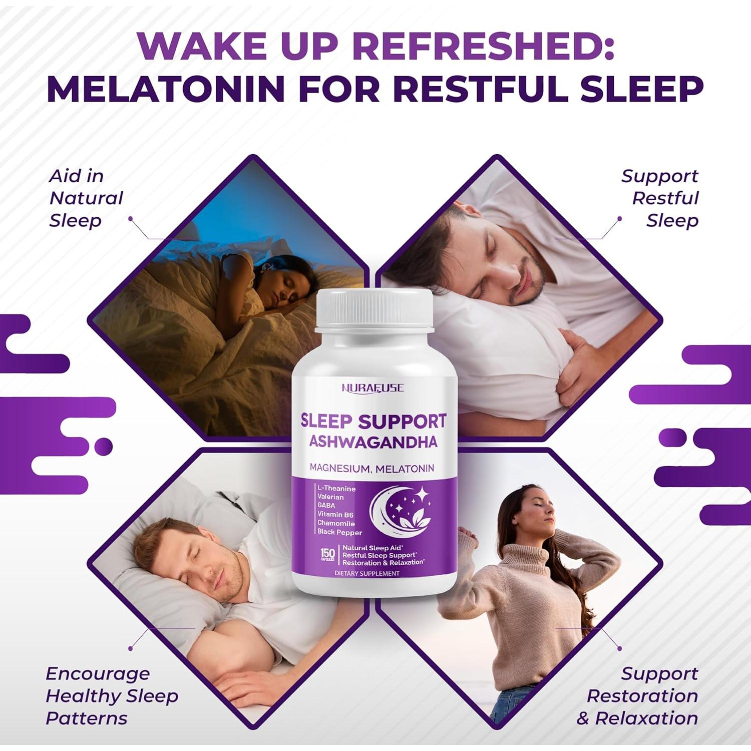Suplemento Natural para el Sueño NURAFUSE 150 Cápsulas