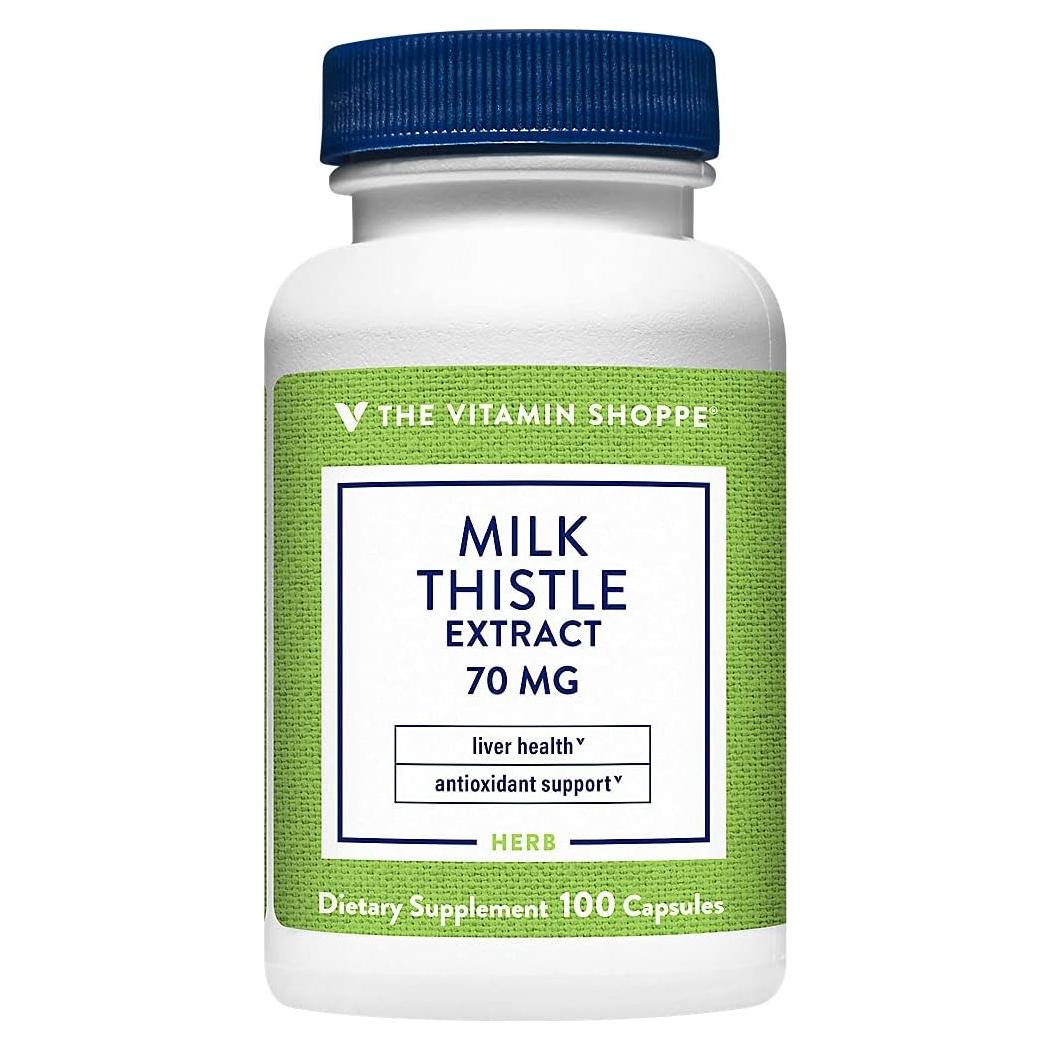 Extracto de Cardo Mariano The Vitamin Shoppe 70mg 100 Cápsulas