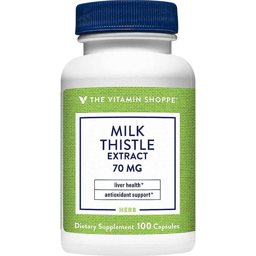 Extracto de Cardo Mariano The Vitamin Shoppe 70mg 100 Cápsulas