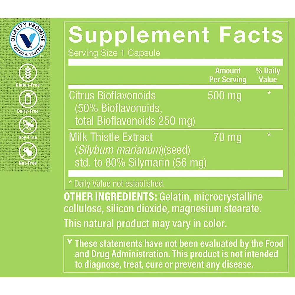 Extracto de Cardo Mariano The Vitamin Shoppe 70mg 100 Cápsulas