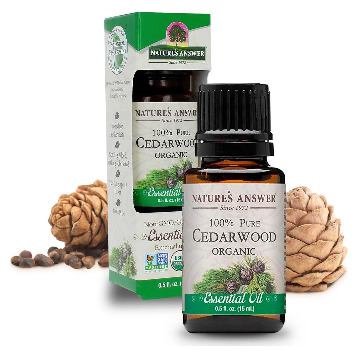 Aceite Esencial Orgánico Nature's Answer Madera de Cedro 14.17 ml