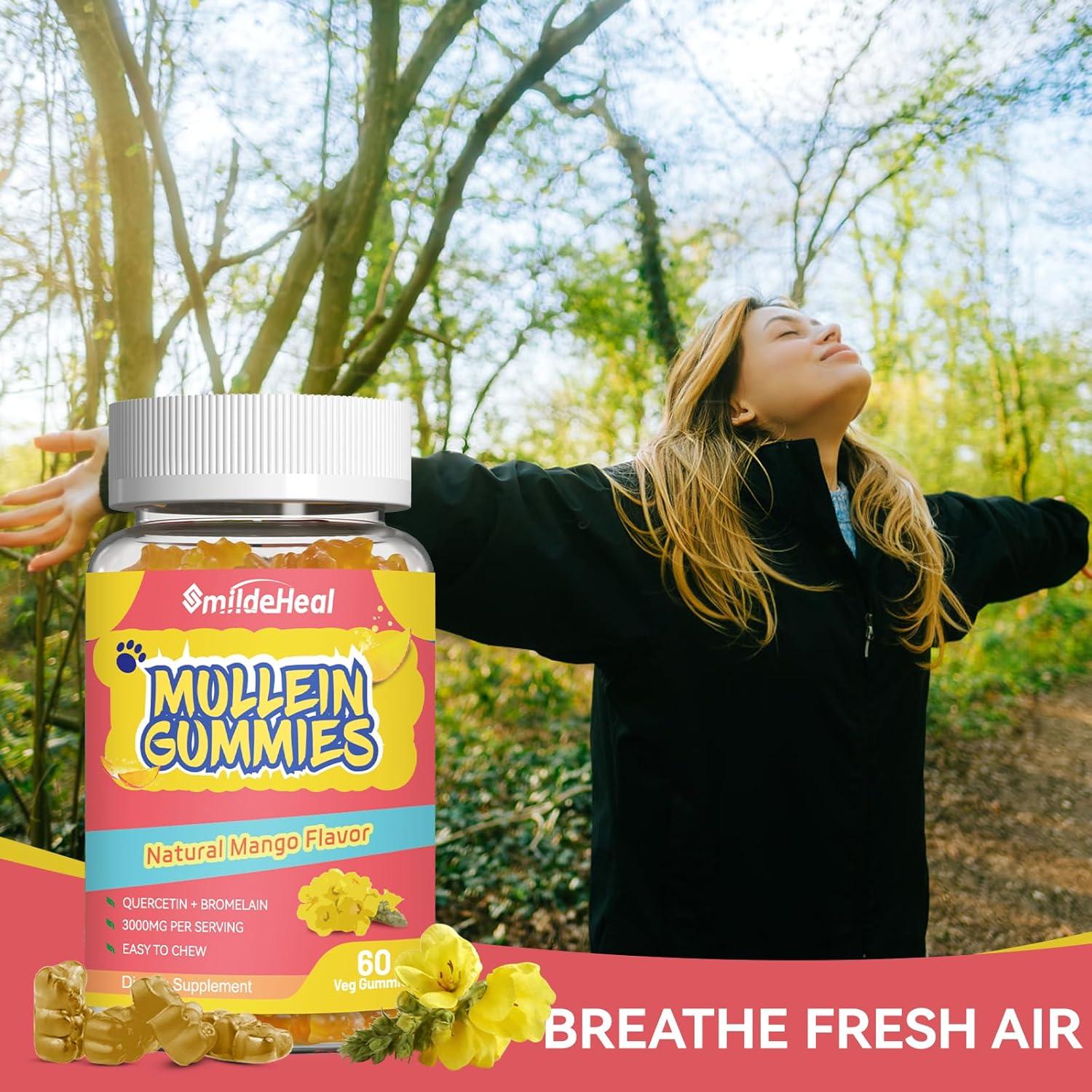 Gomitas de Mullein 3000mg SmildeHeal Veganas 60 Unidades