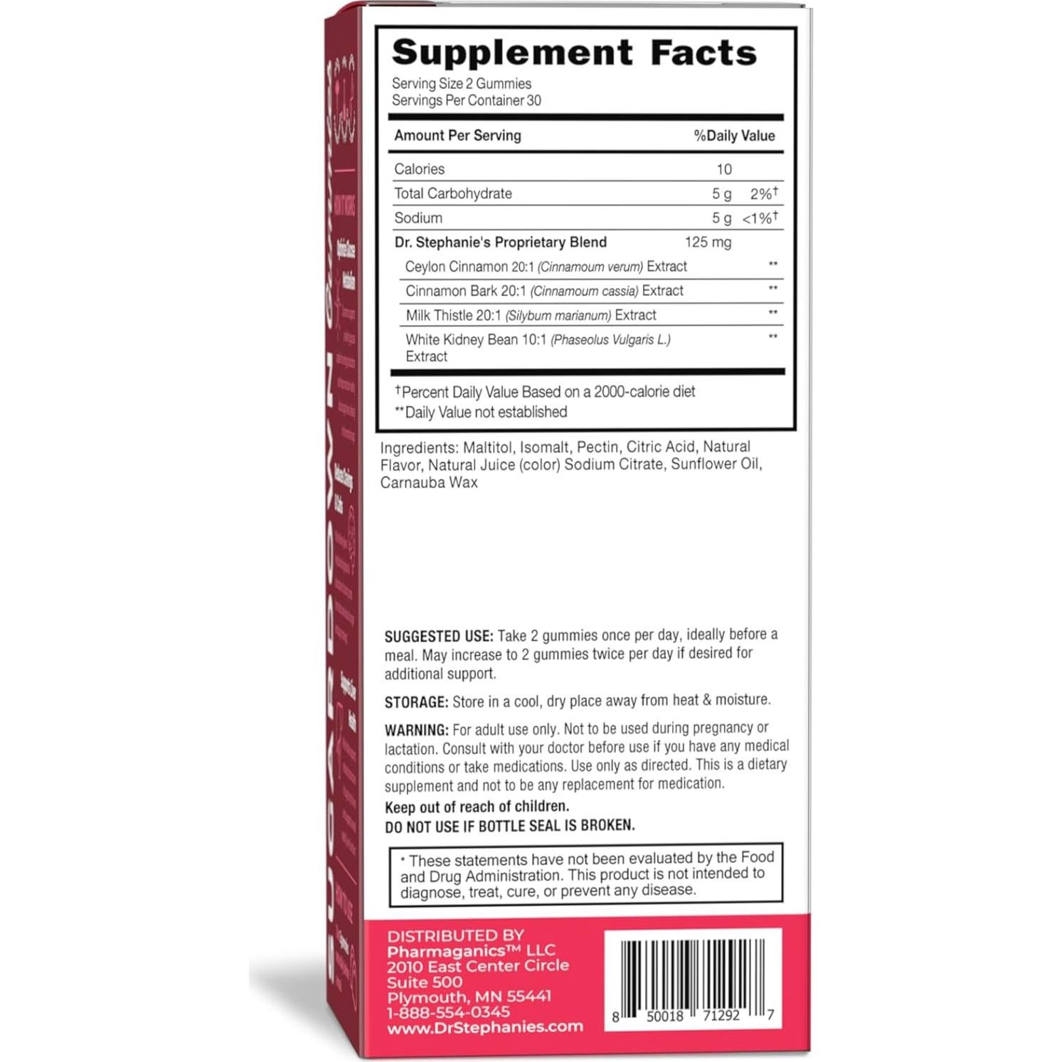 Gomitas SugarDown Dra. Stephanie - Suplemento Canela 2 Unidades