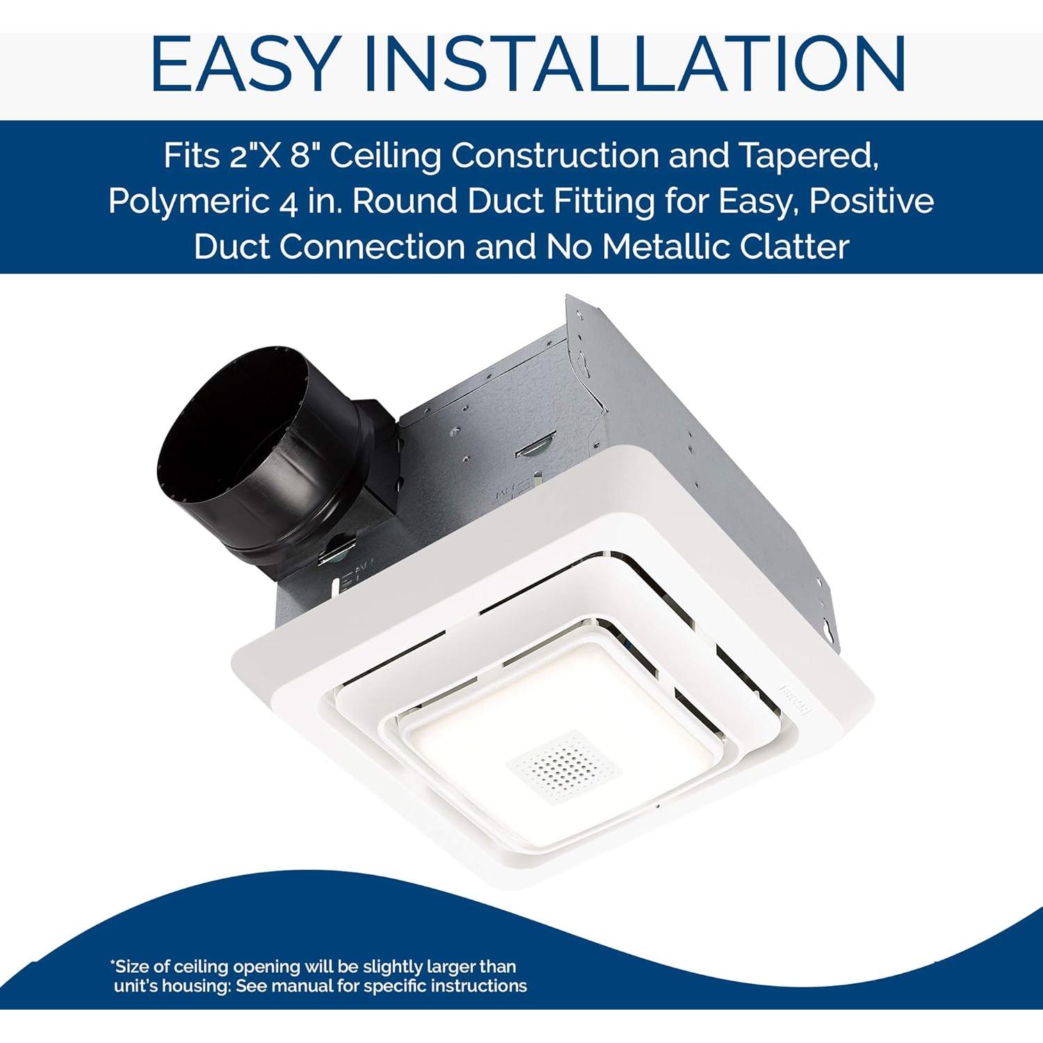 Ventilador de Baño Broan-NuTone SPK80L con Altavoz Bluetooth 80 CFM