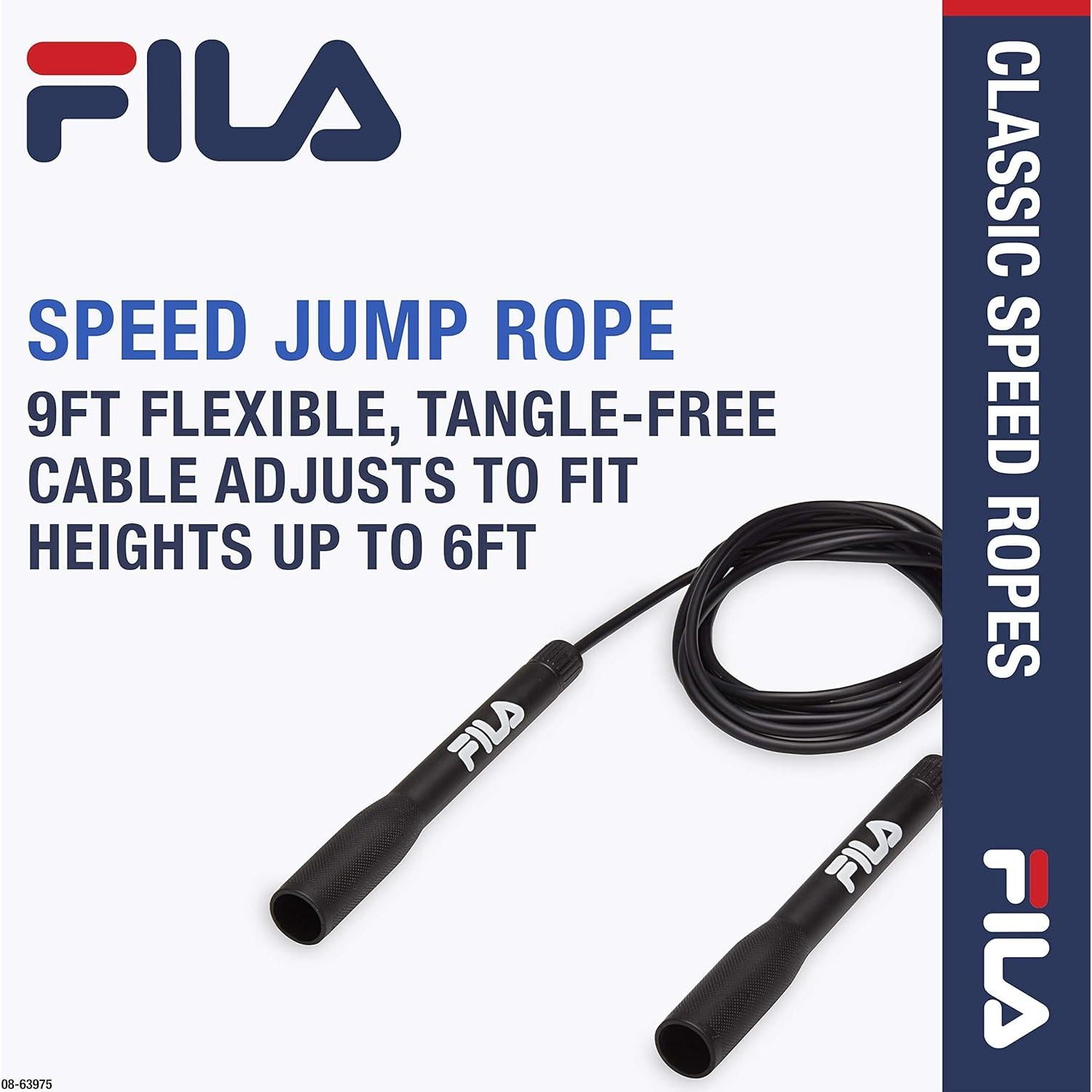 Cuerda de Salto Ajustable FILA Accessories 2.74m Negra