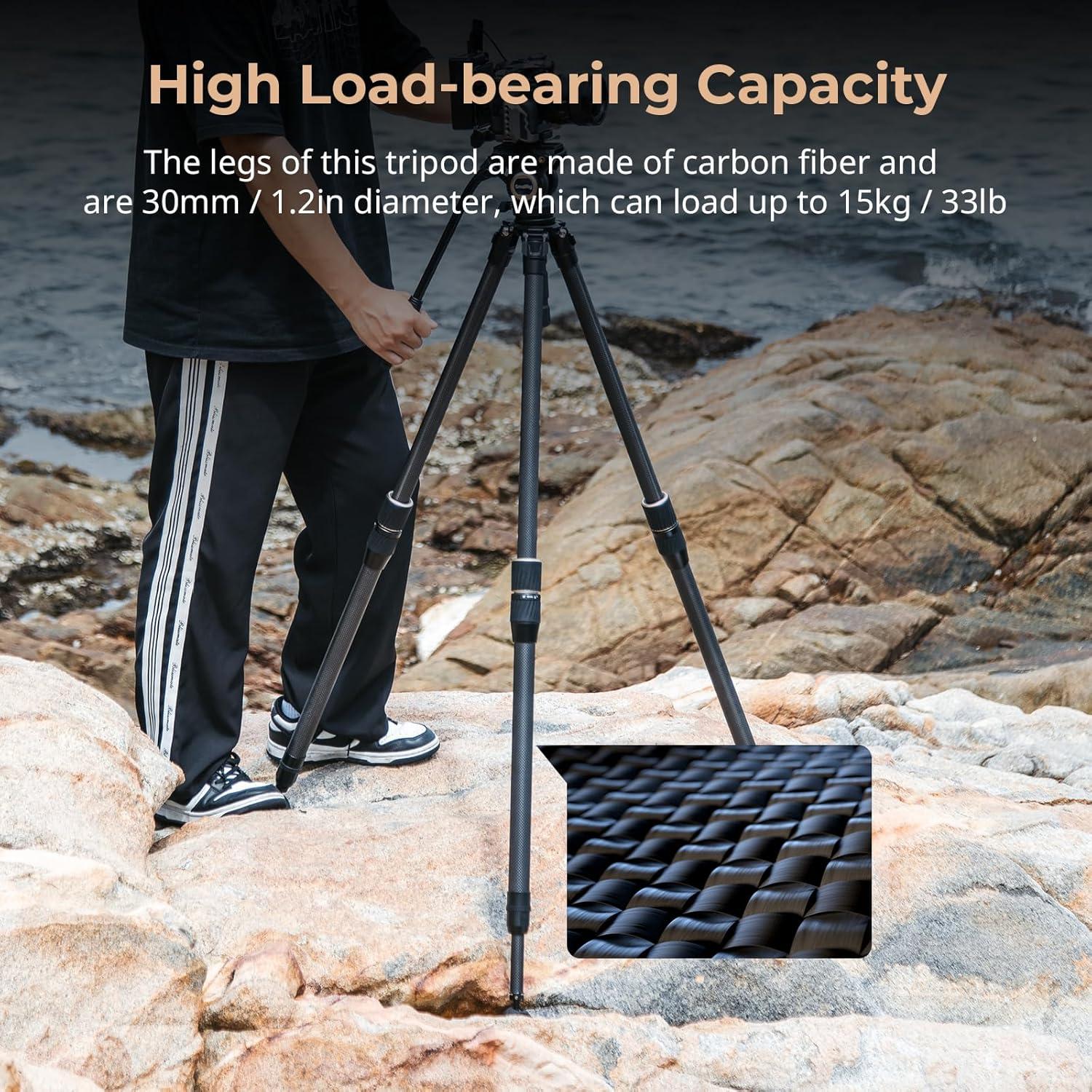 Trípode de Fibra de Carbono PequeñoRig FT-S303 55" (139.7cm) 2.1kg